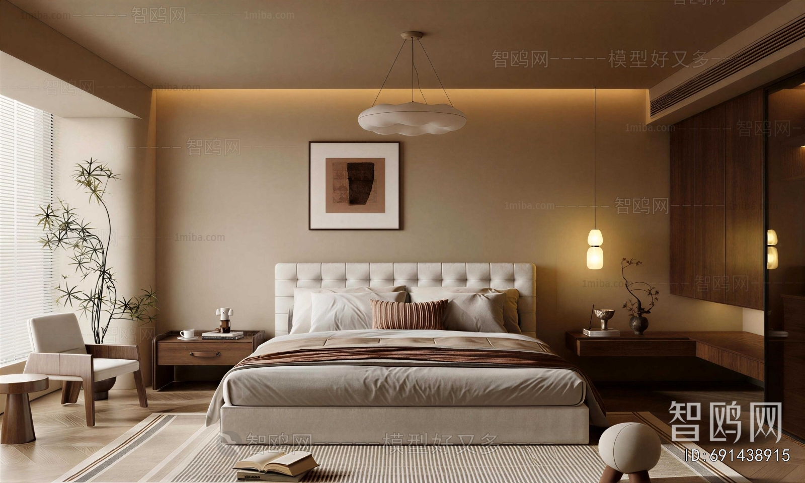 Wabi-sabi Style Bedroom