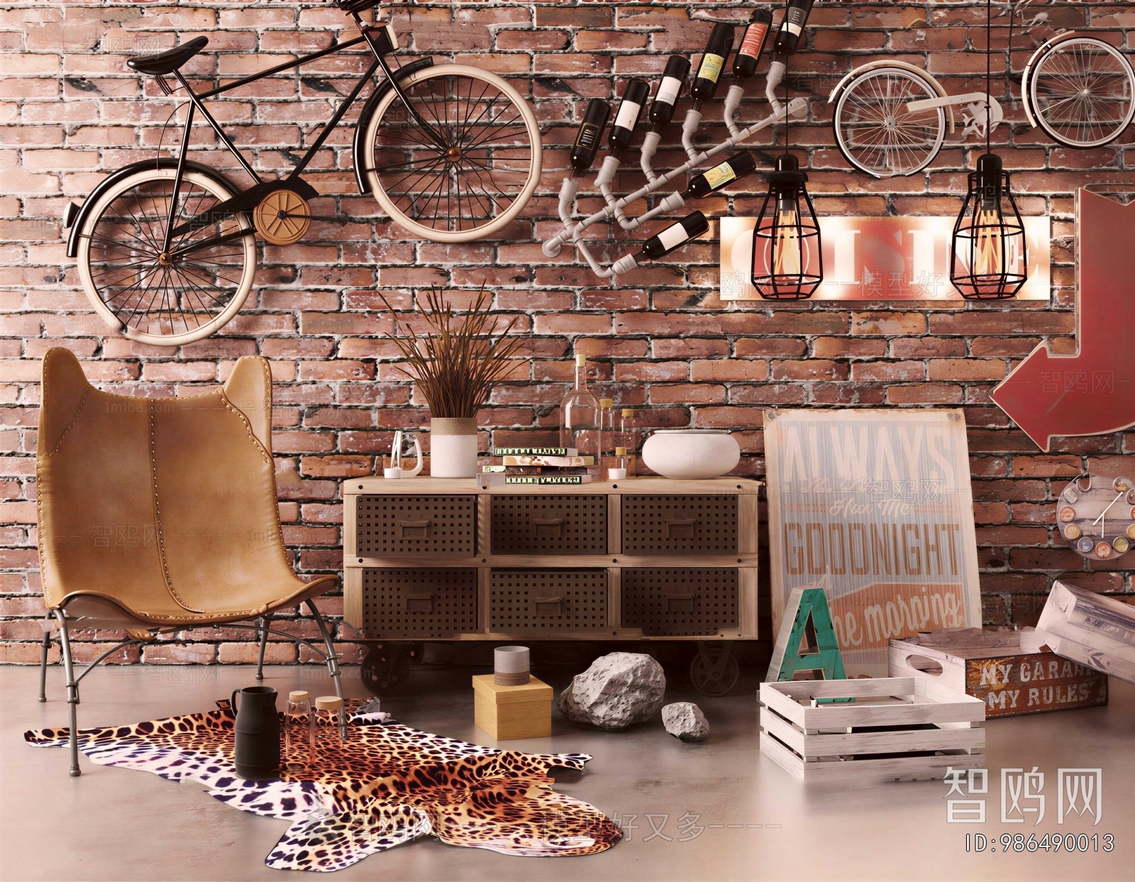 Industrial Style Single Chair