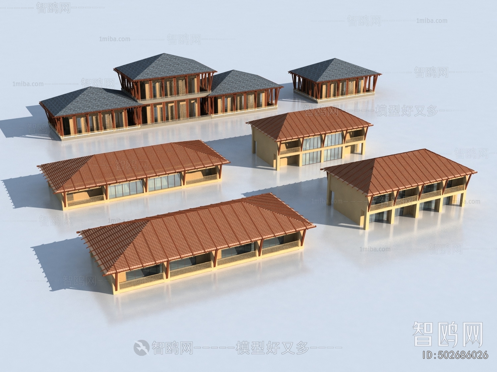 New Chinese Style Appearance Of Commercial Building