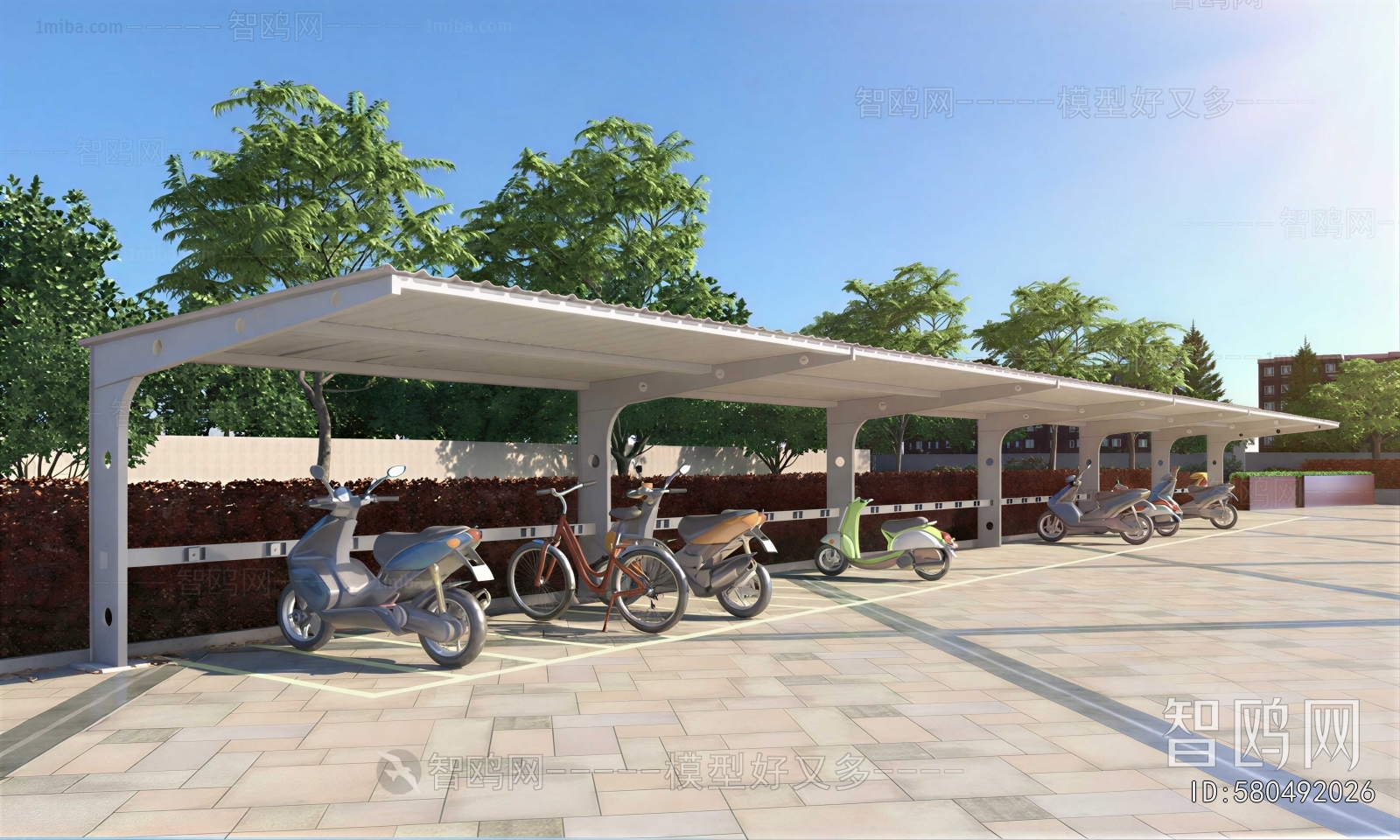 Modern Outdoor Parking Lot