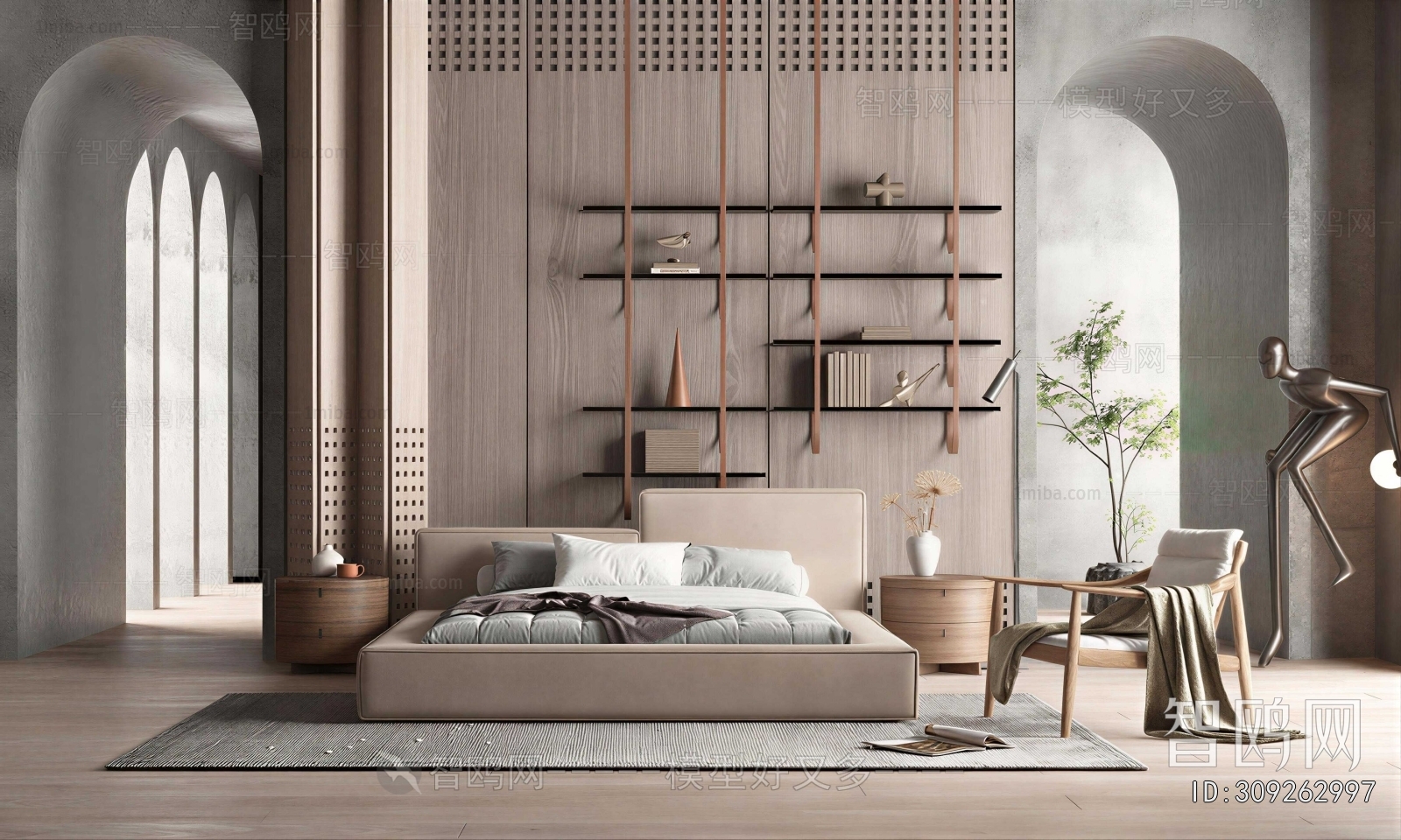 Wabi-sabi Style Bedroom
