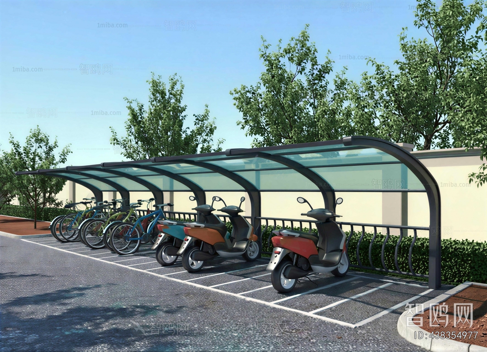 Modern Outdoor Parking Lot