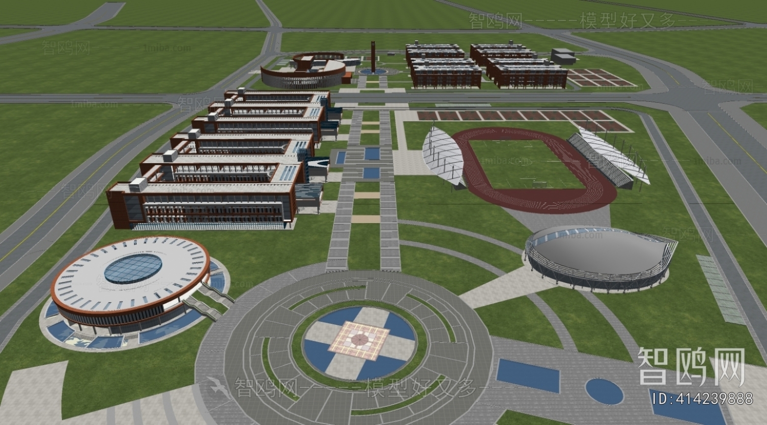 Modern Architectural Bird's-eye View Planning