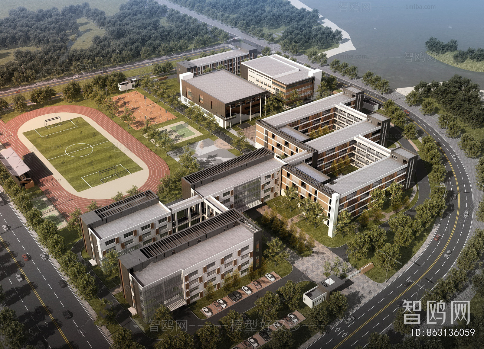 Modern Architectural Bird's-eye View Planning
