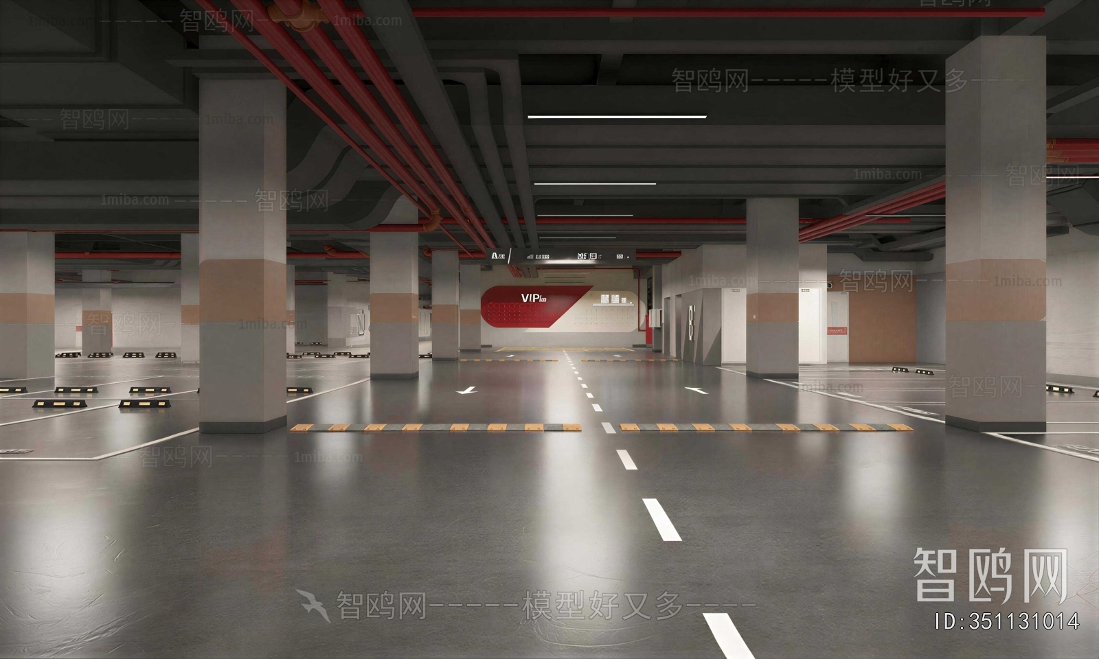 Modern Underground Parking Lot