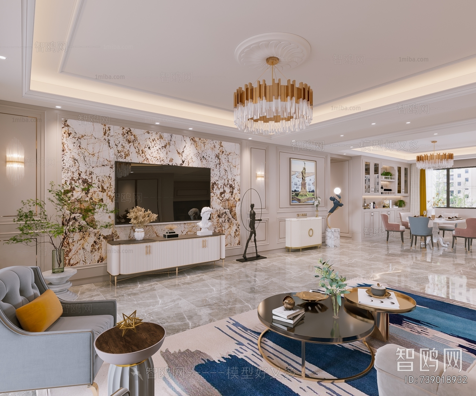 Simple European Style A Living Room