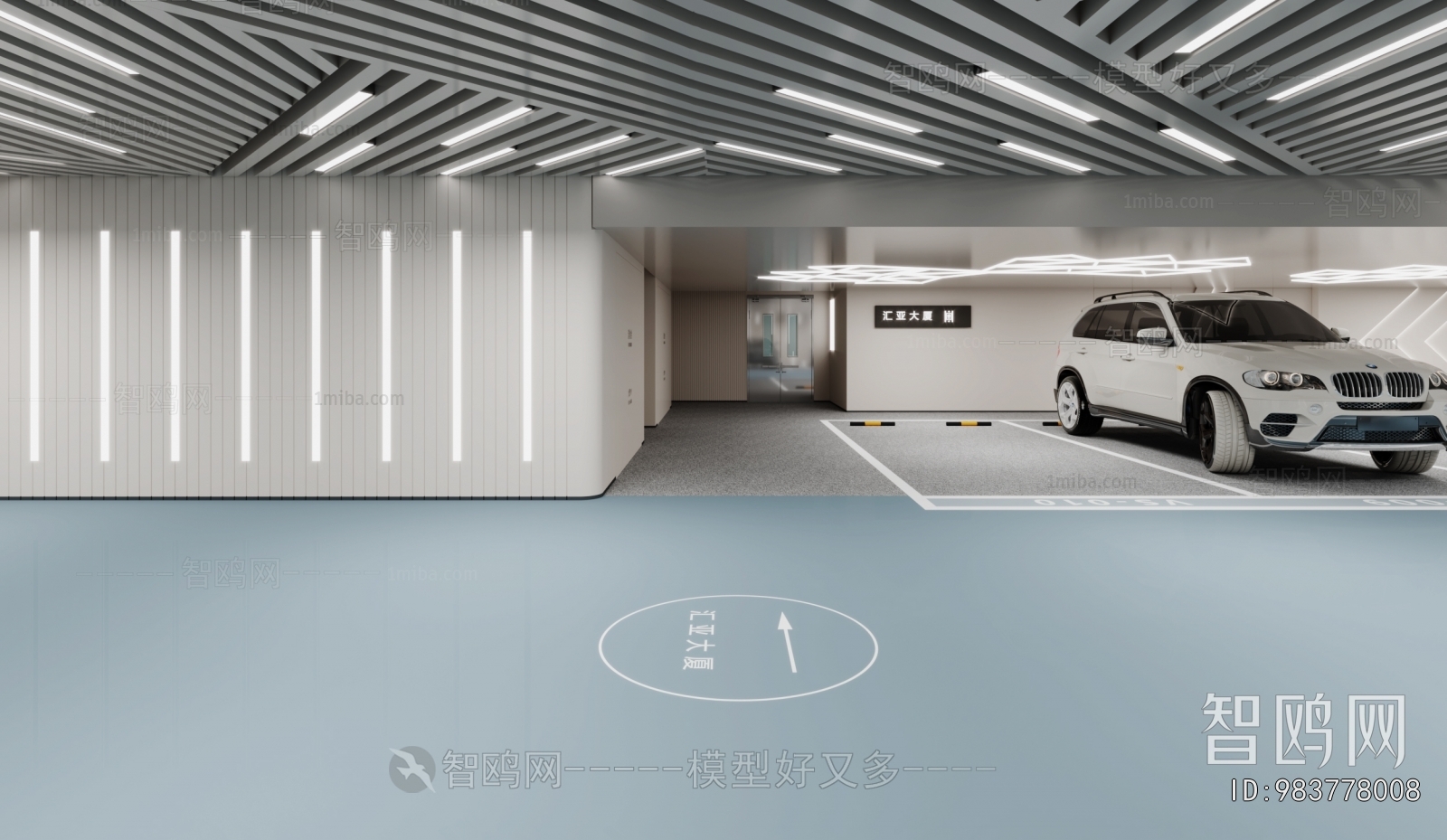 Modern Underground Parking Lot