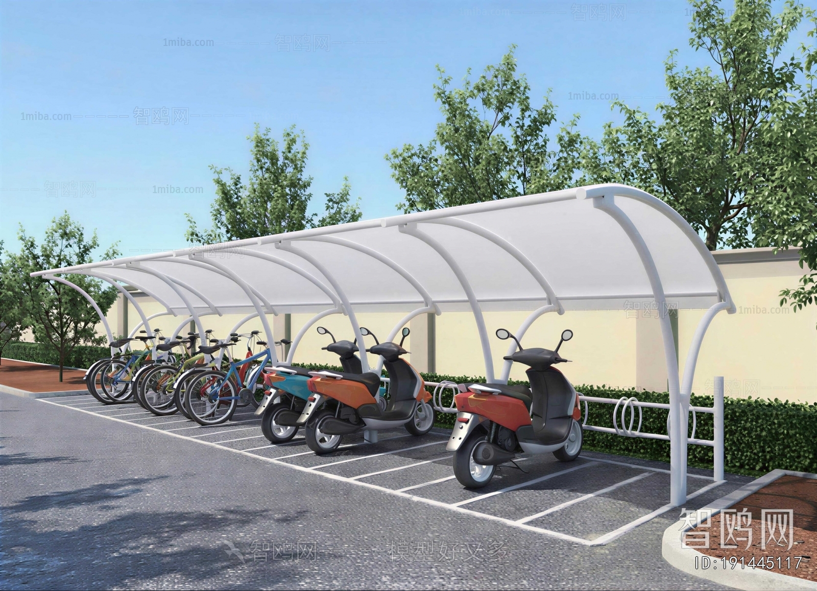 Modern Outdoor Parking Lot