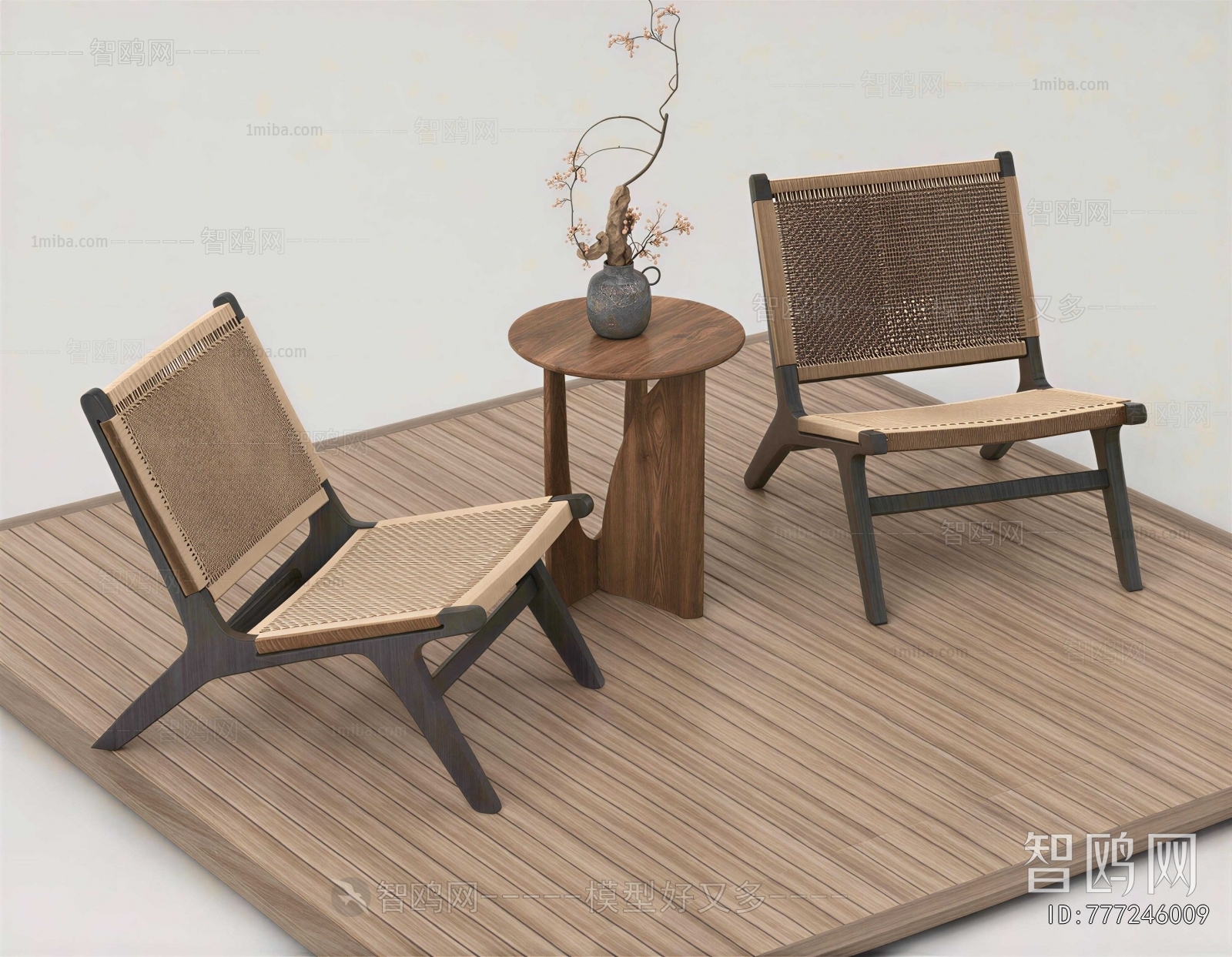 Wabi-sabi Style Lounge Chair