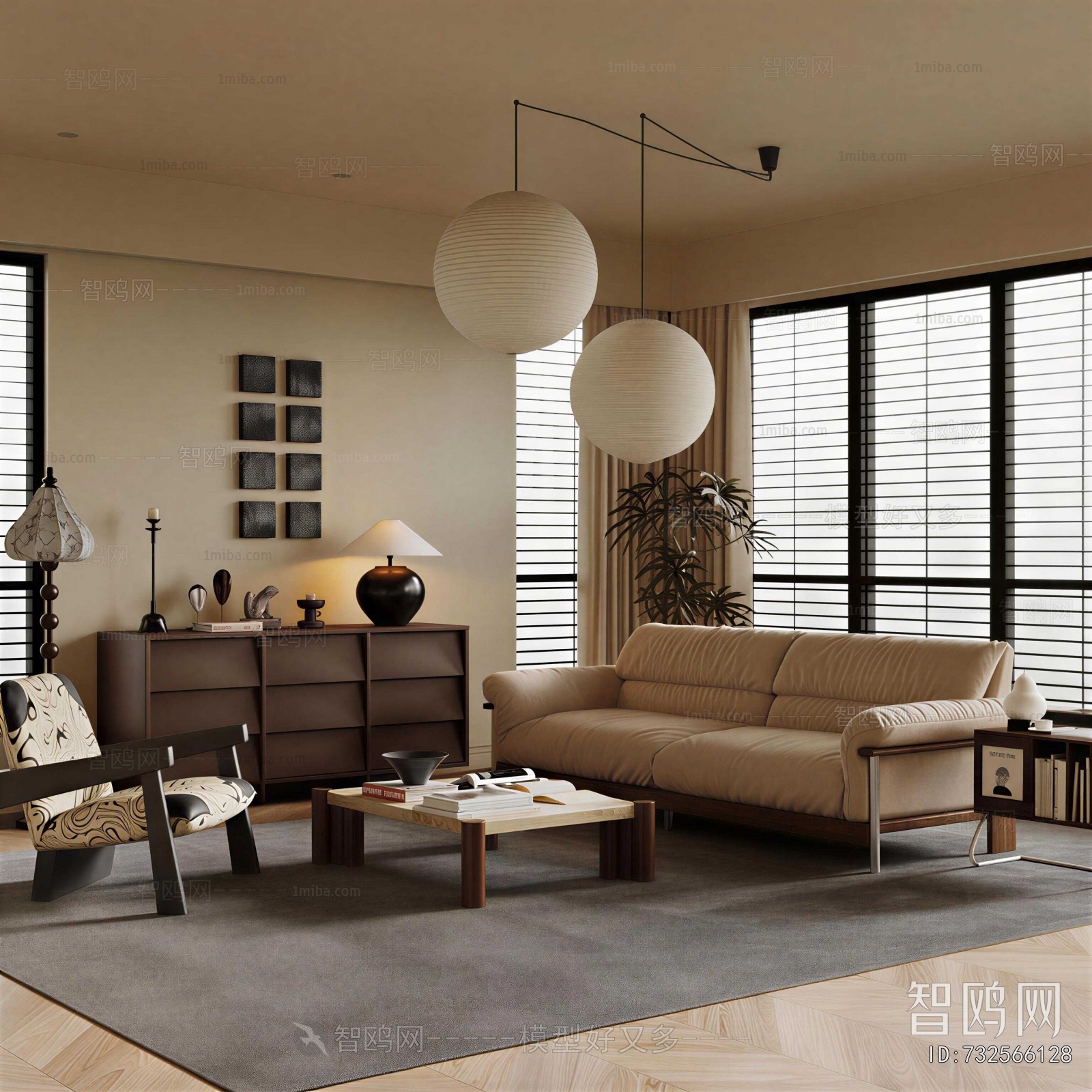 Wabi-sabi Style A Living Room