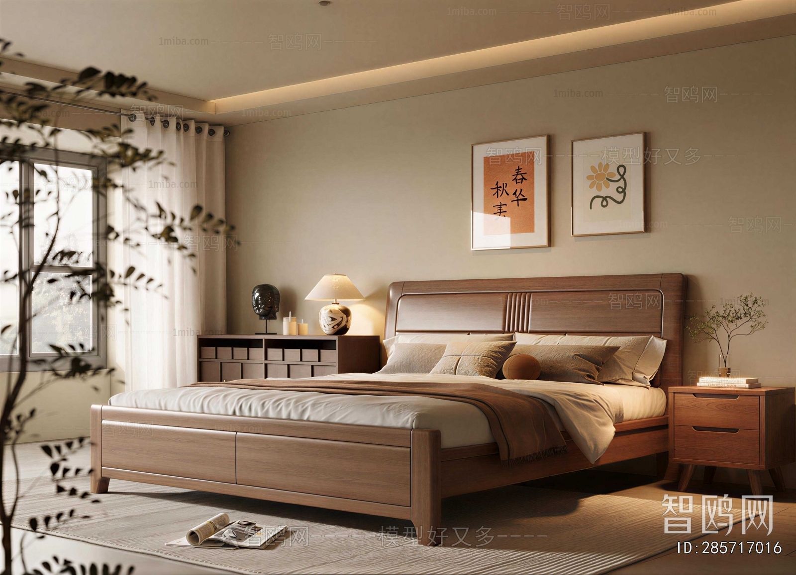 New Chinese Style Bedroom