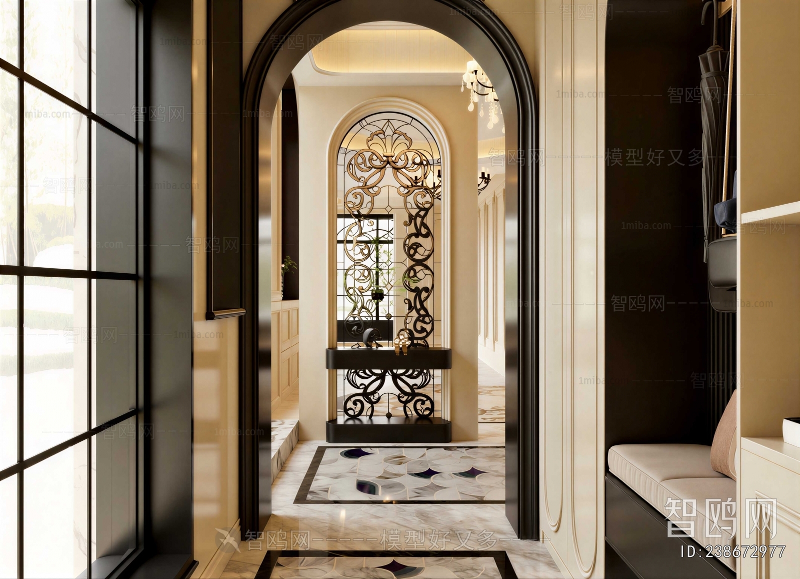 French Style Hallway