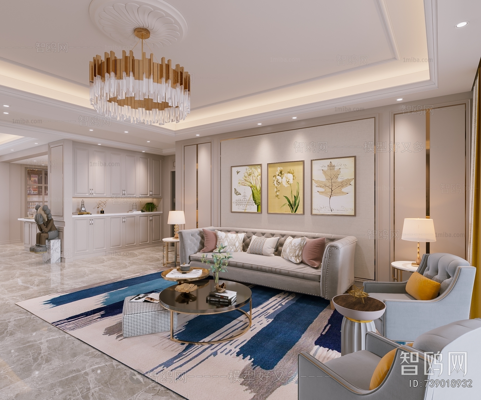 Simple European Style A Living Room