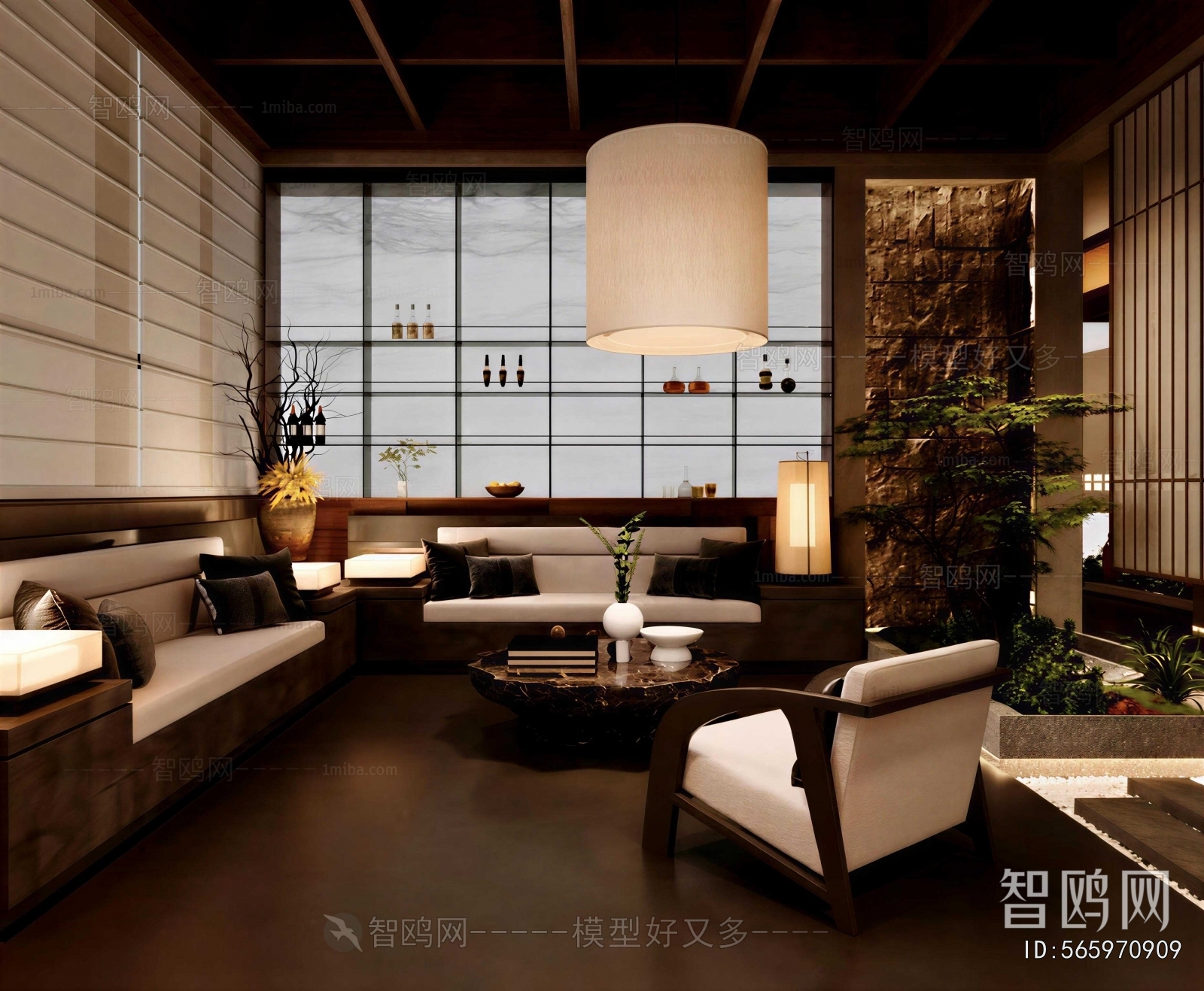 New Chinese Style A Living Room