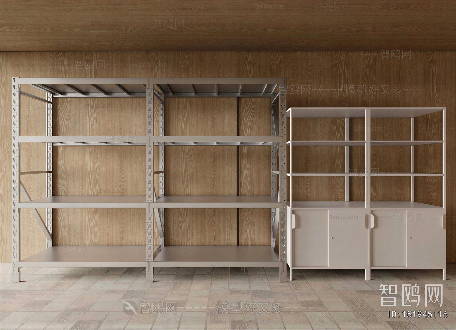 Modern Supermarket Shelf