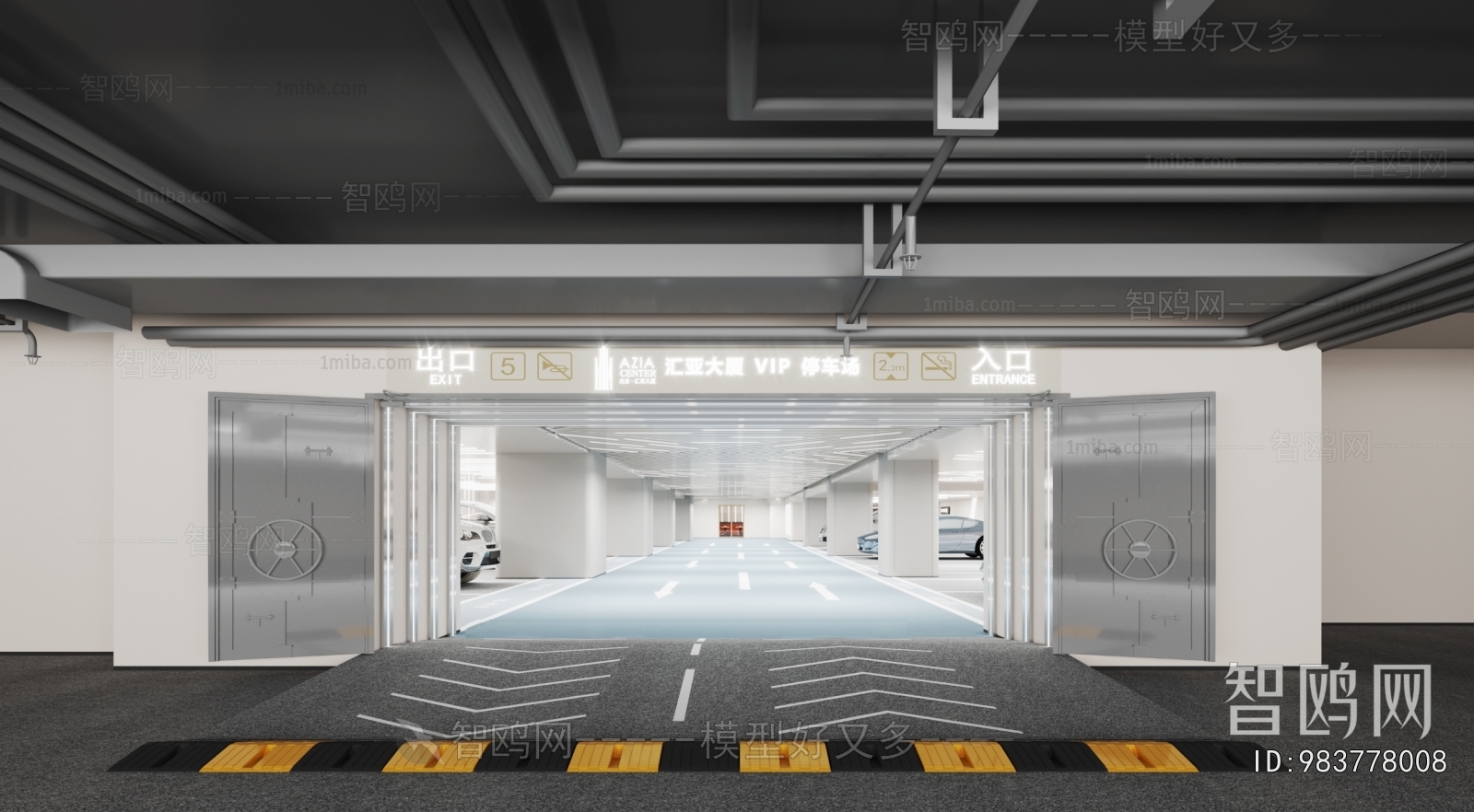Modern Underground Parking Lot