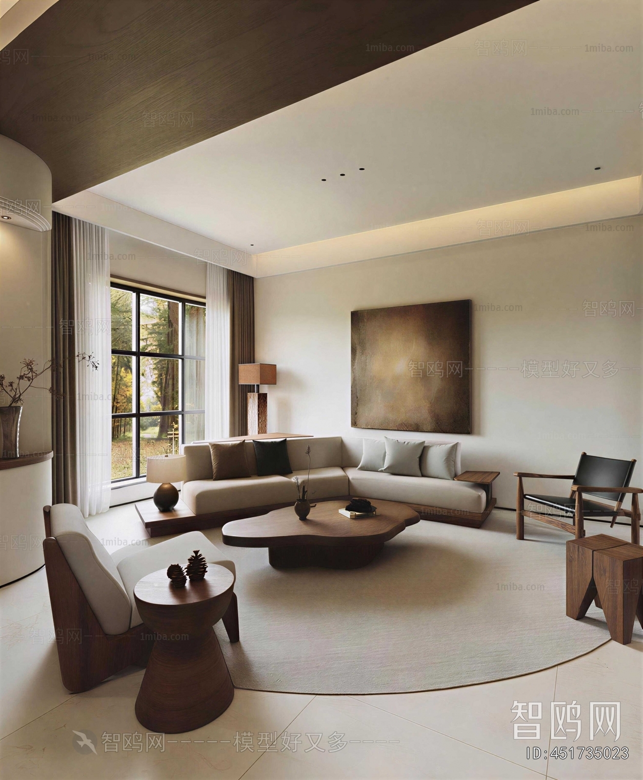Wabi-sabi Style A Living Room