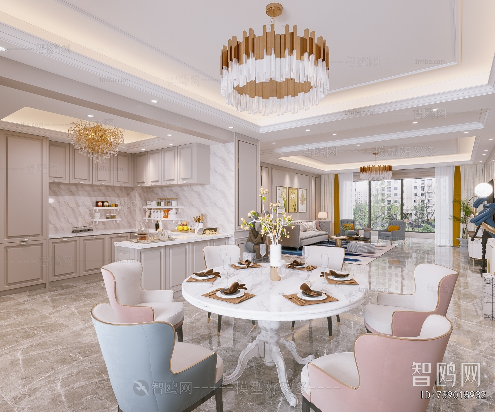 Simple European Style A Living Room