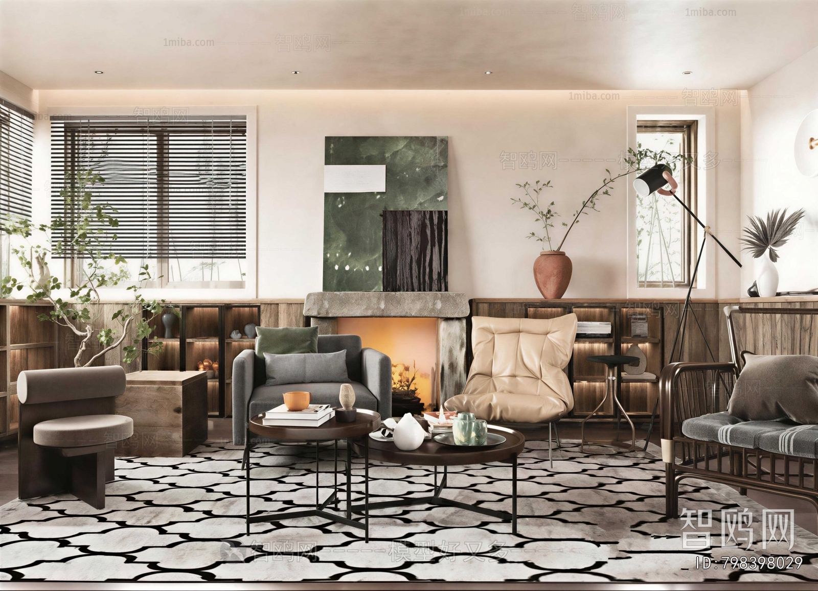 Wabi-sabi Style A Living Room