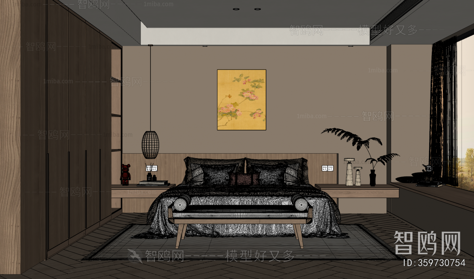 New Chinese Style Bedroom