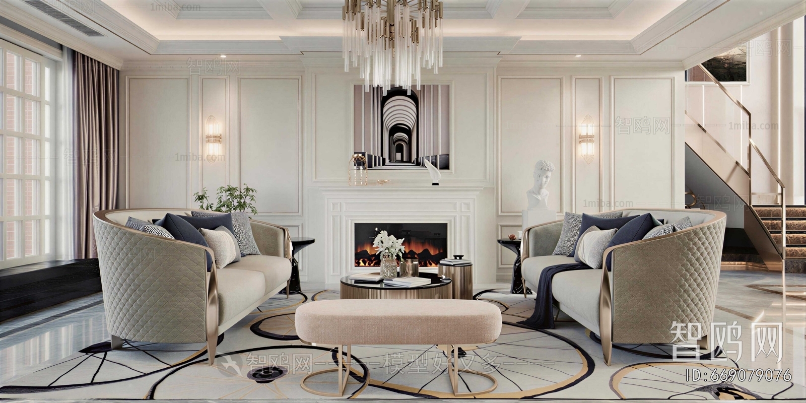 American Style A Living Room