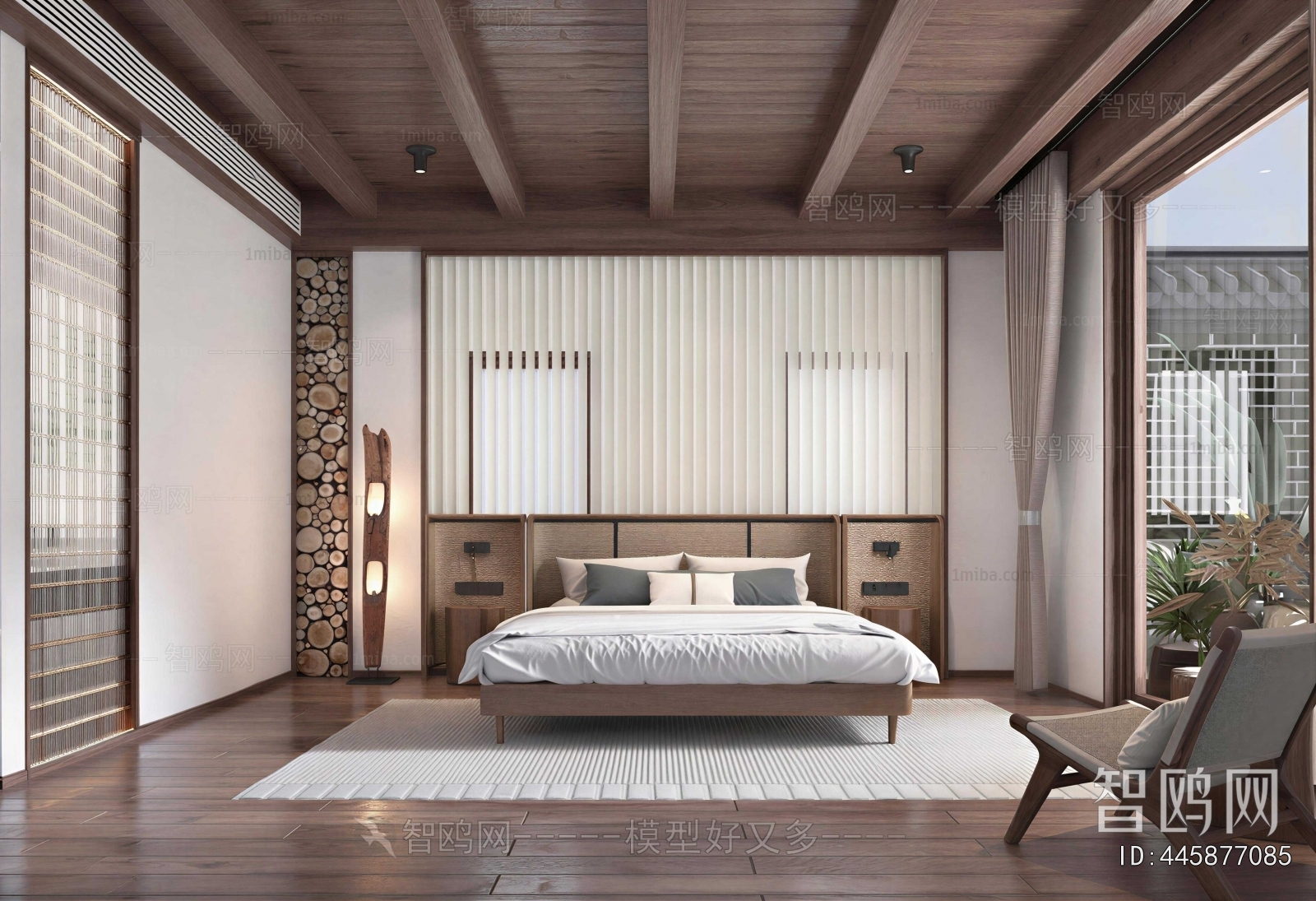 Wabi-sabi Style Bedroom
