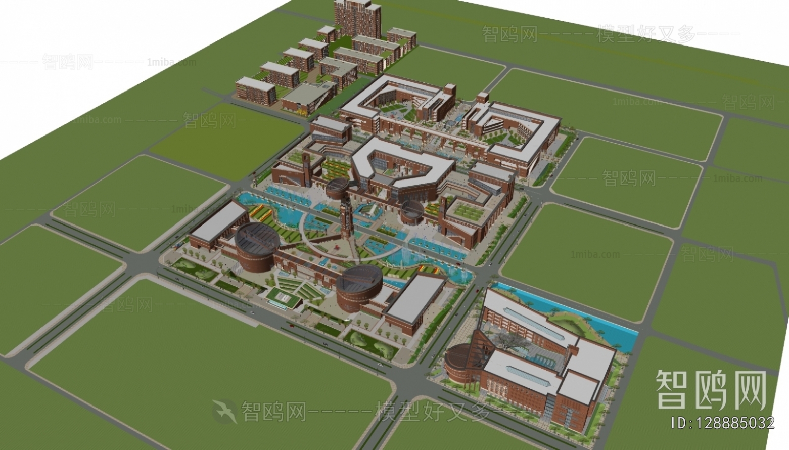 Modern Architectural Bird's-eye View Planning