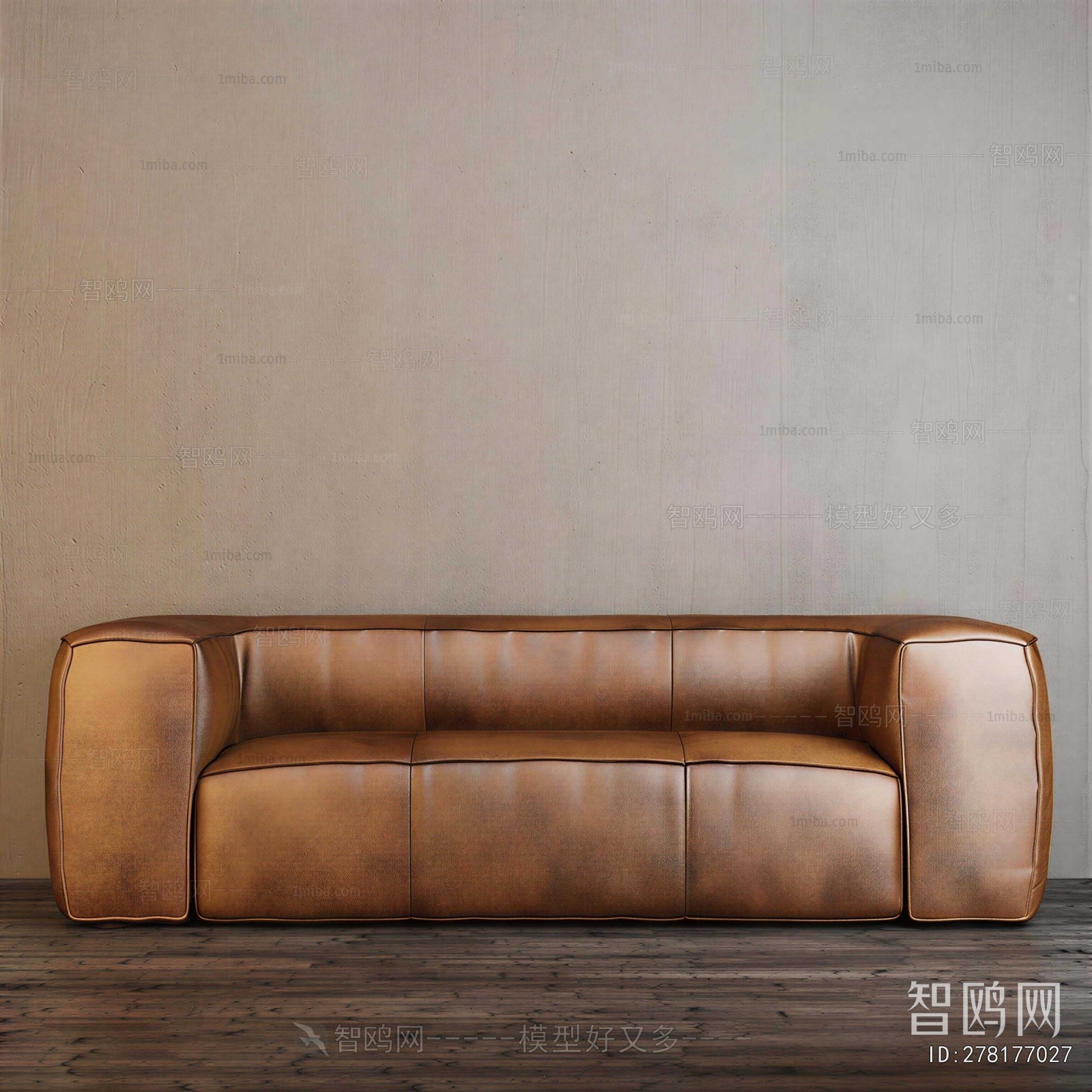 Industrial Style Three-seat Sofa