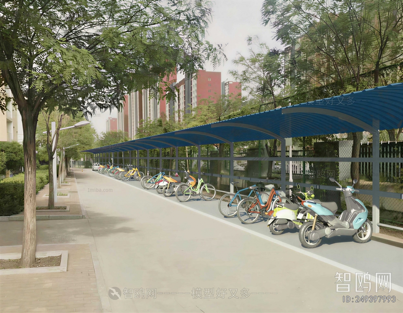 Modern Outdoor Parking Lot