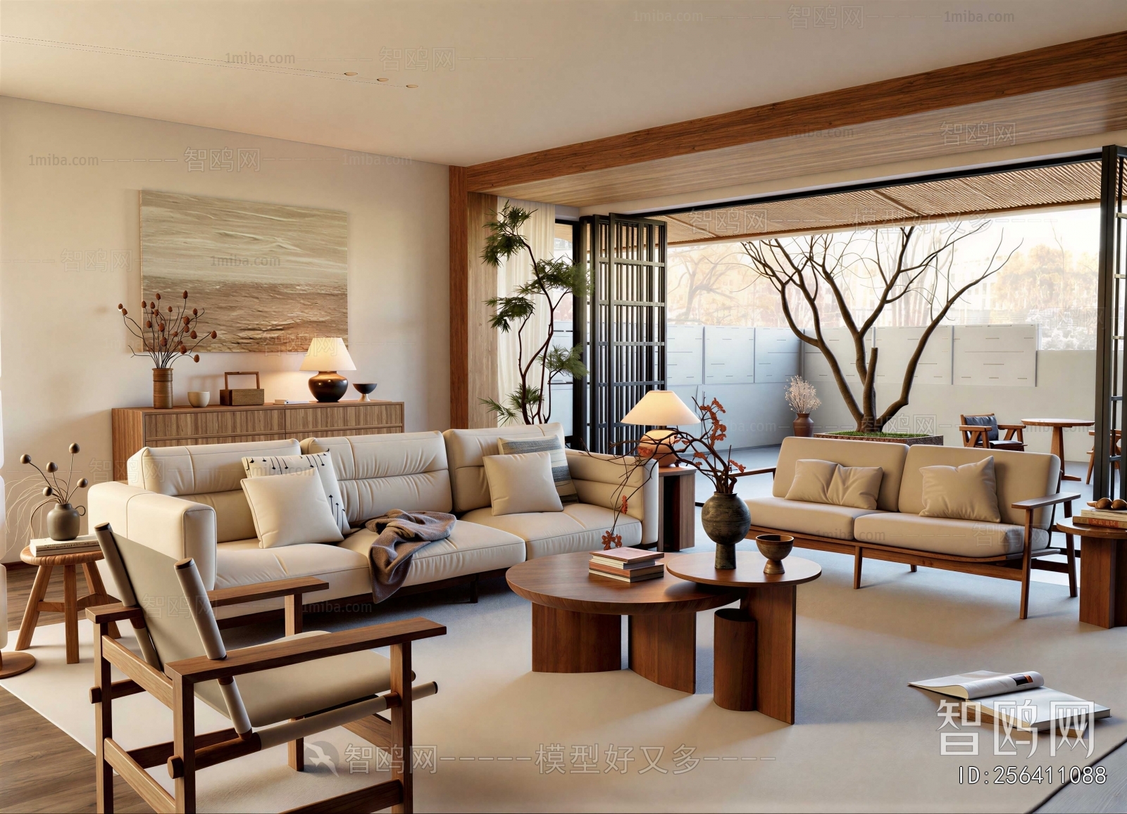 Wabi-sabi Style A Living Room