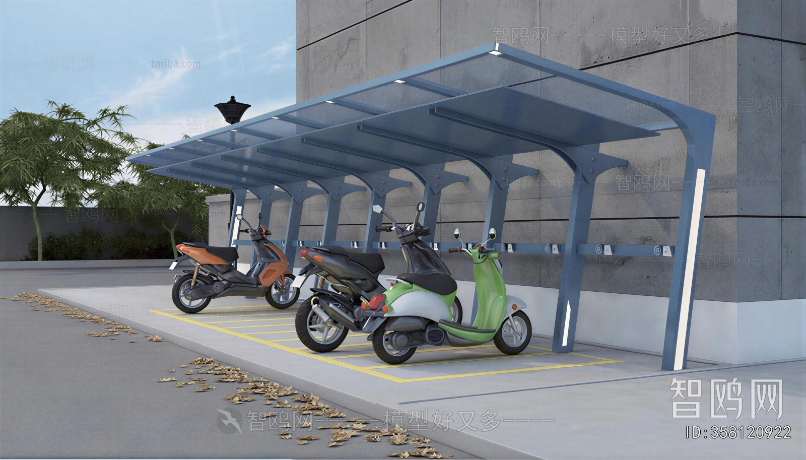Modern Outdoor Parking Lot