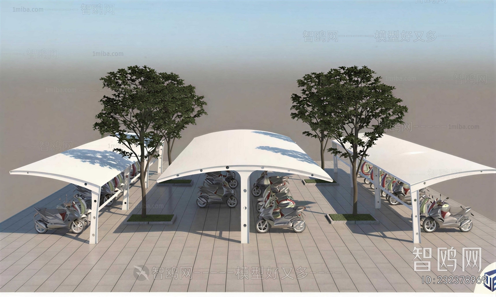 Modern Outdoor Parking Lot