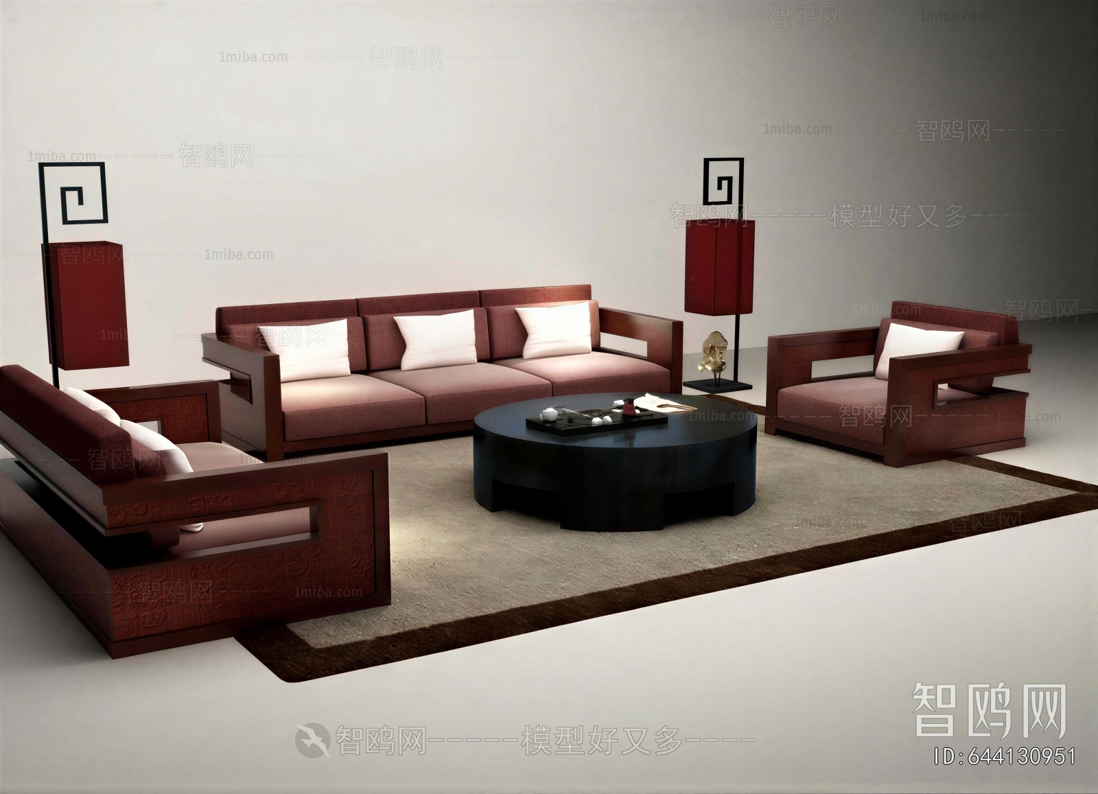 New Chinese Style Sofa Combination