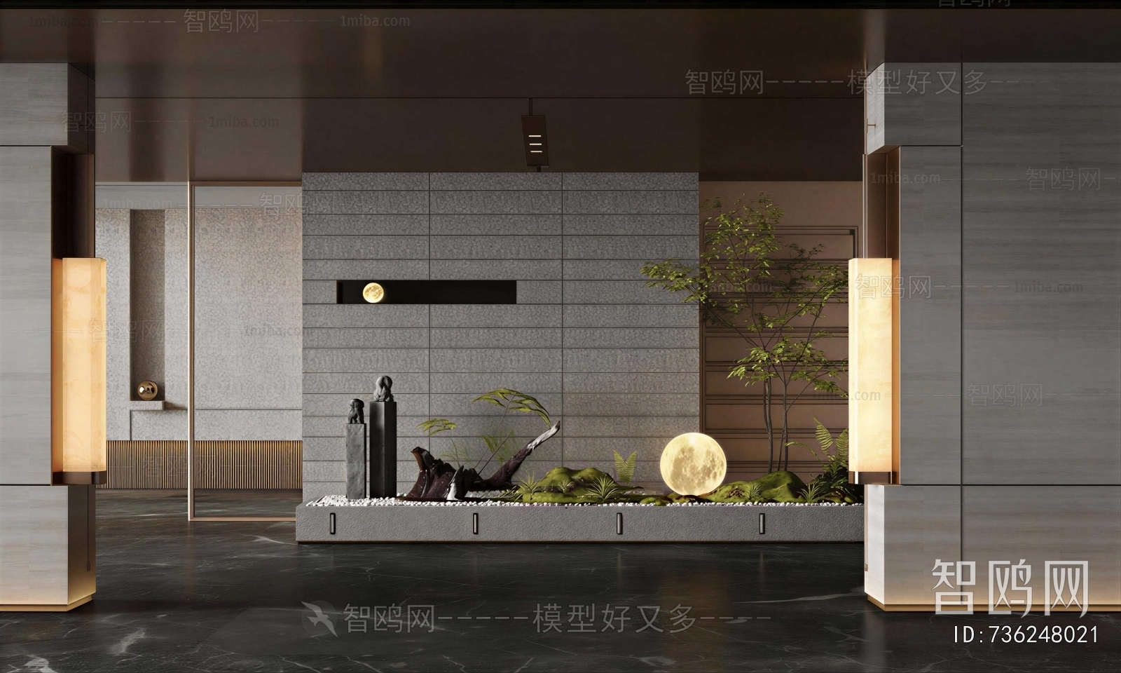 New Chinese Style Plant Landscaping