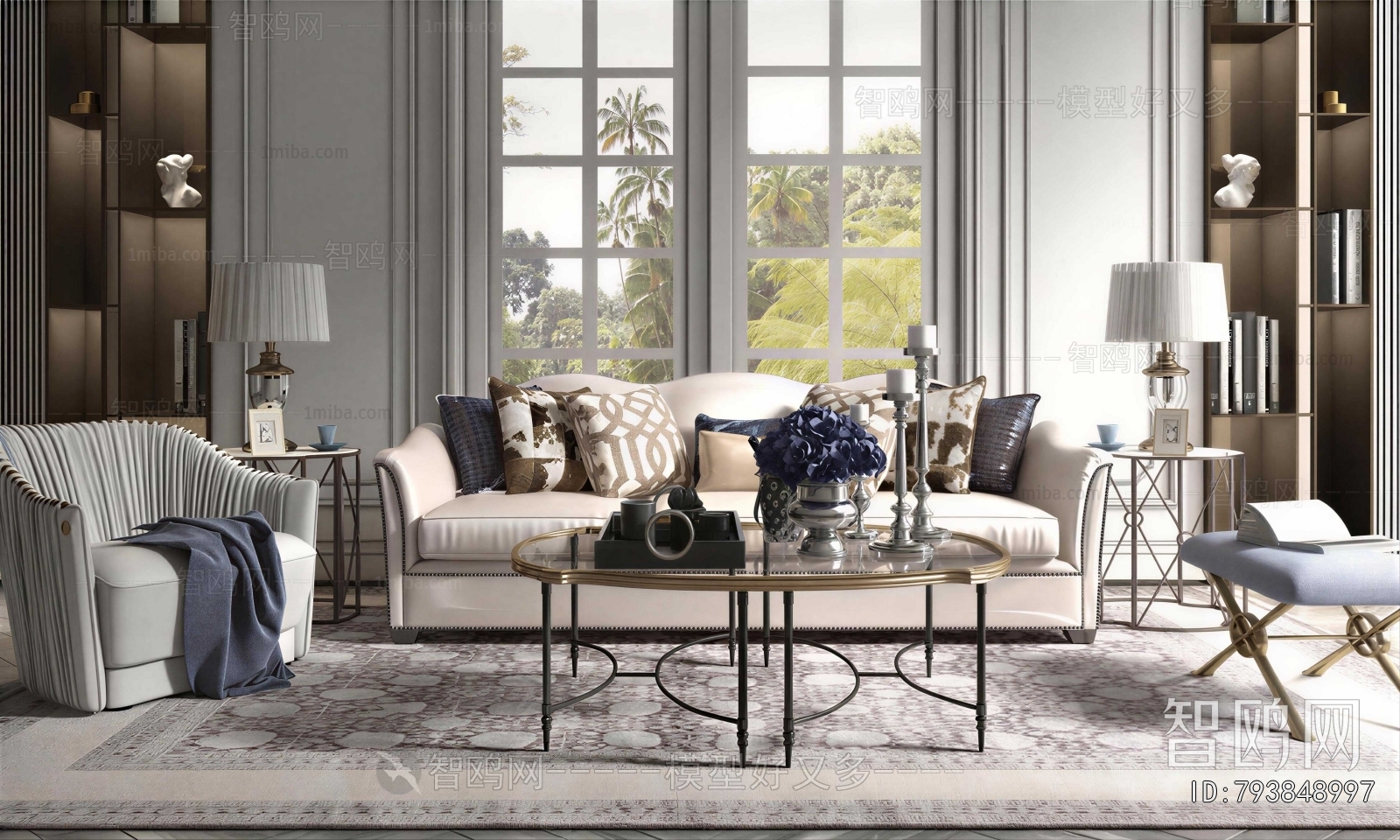 Simple European Style Sofa Combination