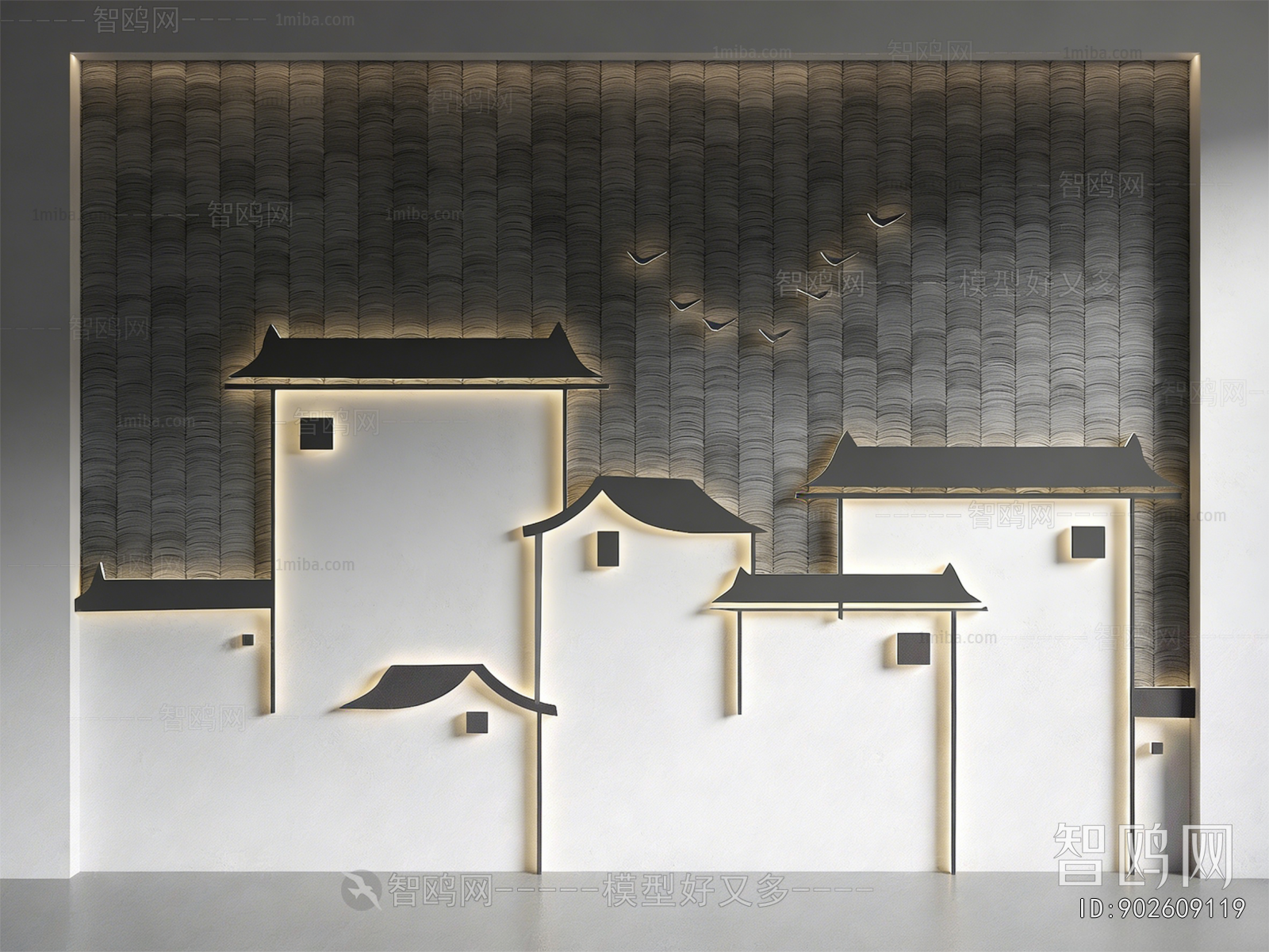New Chinese Style TV Wall