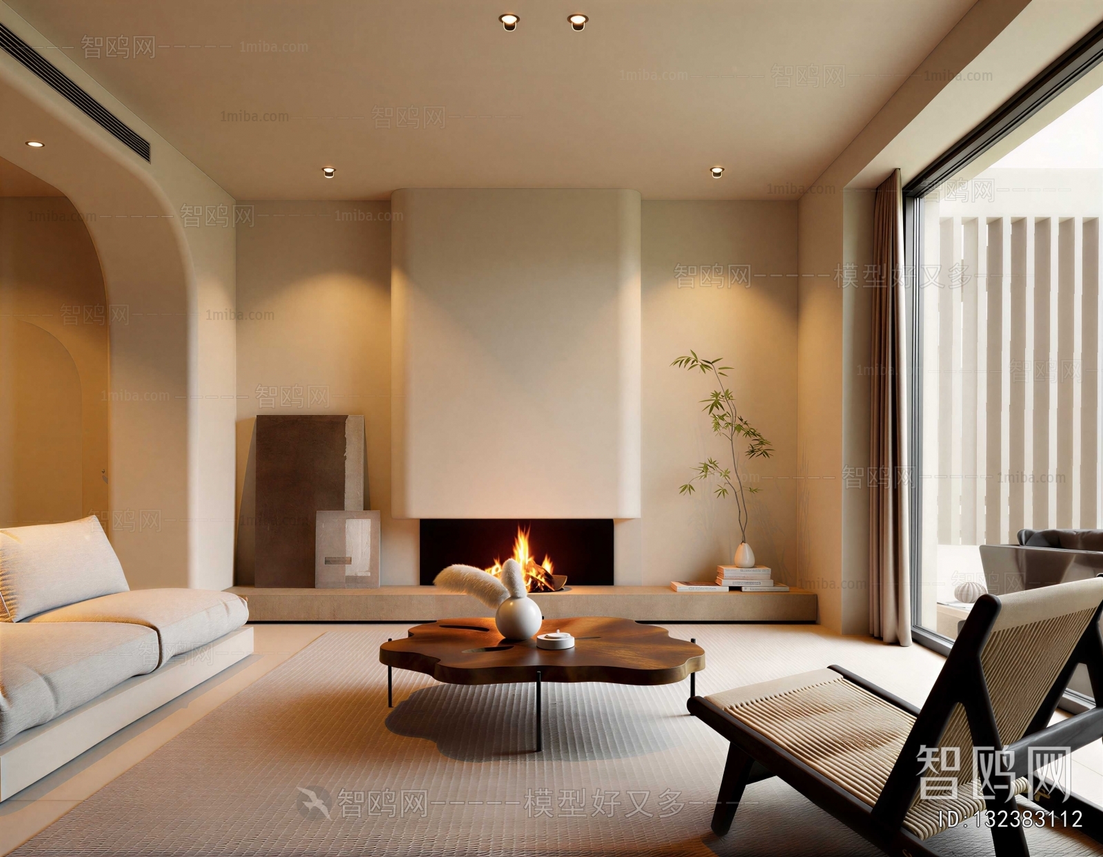 Wabi-sabi Style A Living Room