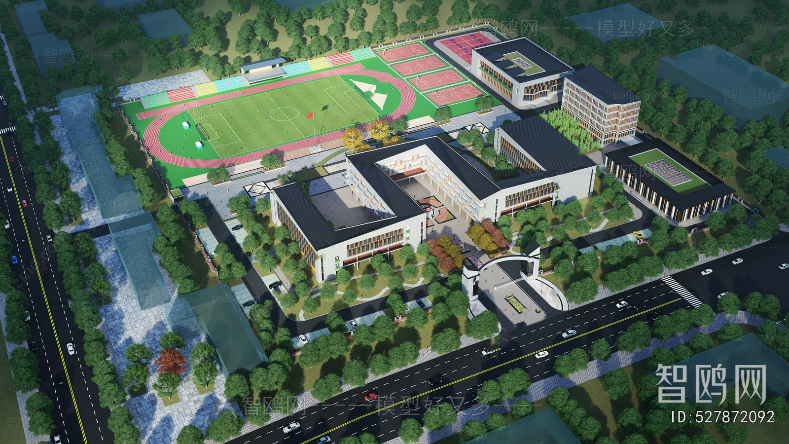 Modern Architectural Bird's-eye View Planning