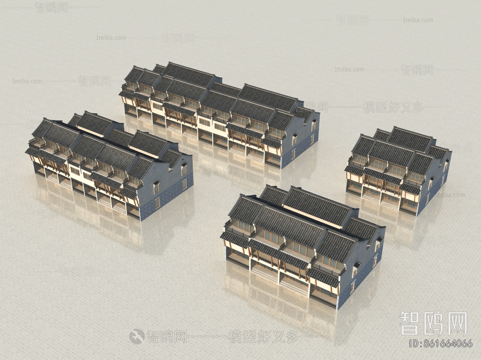 New Chinese Style Appearance Of Commercial Building