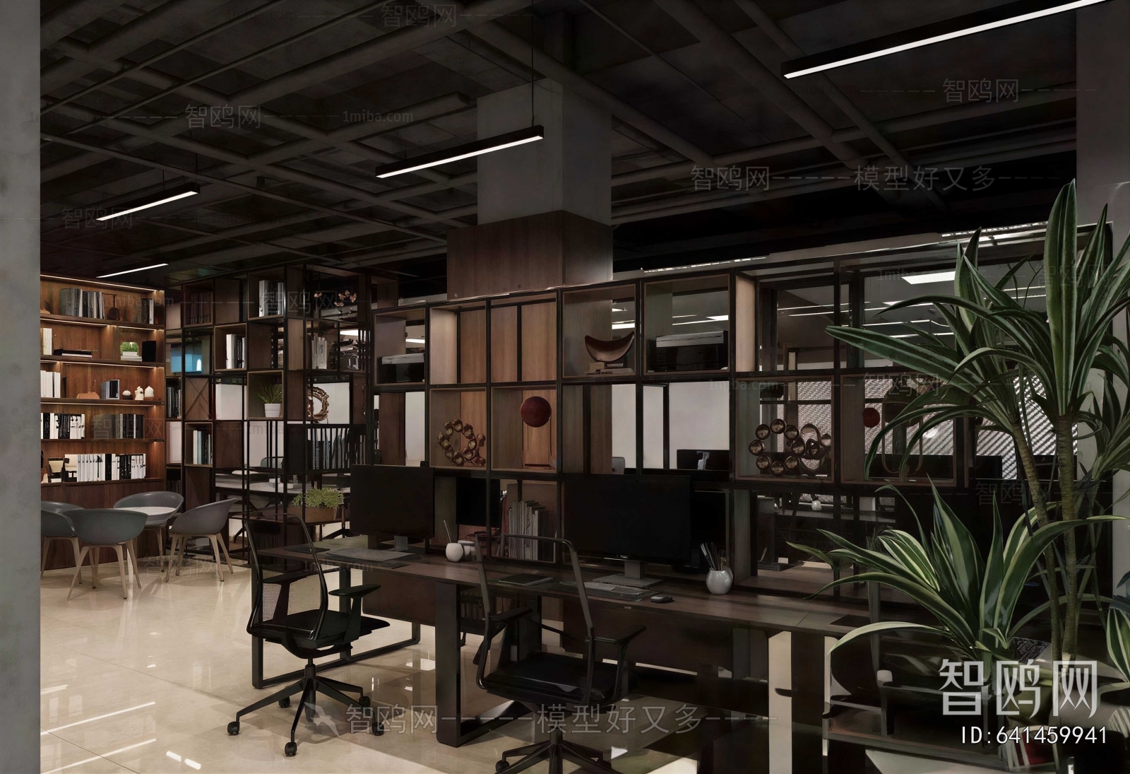 Industrial Style Staff Area