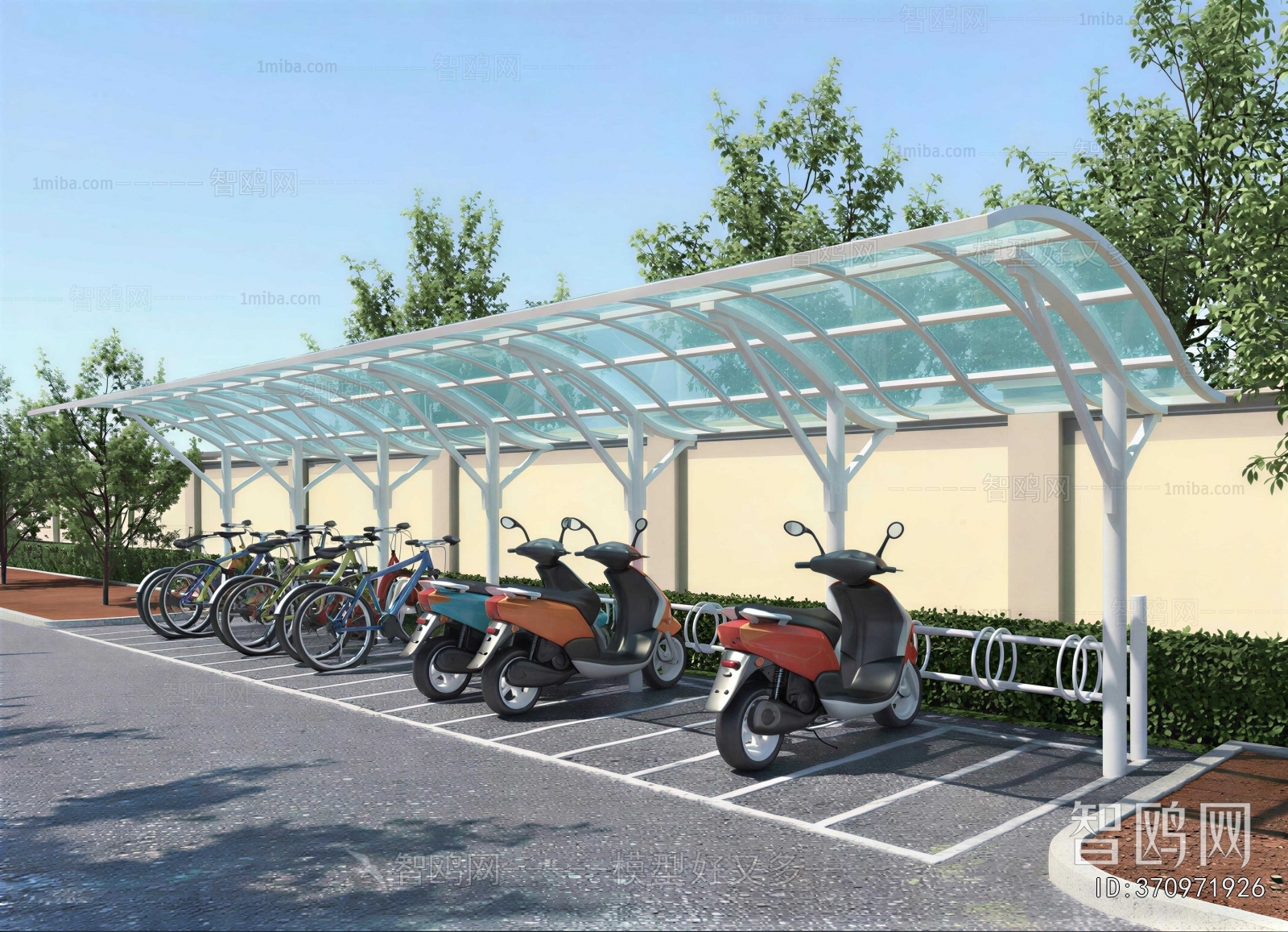 Modern Outdoor Parking Lot