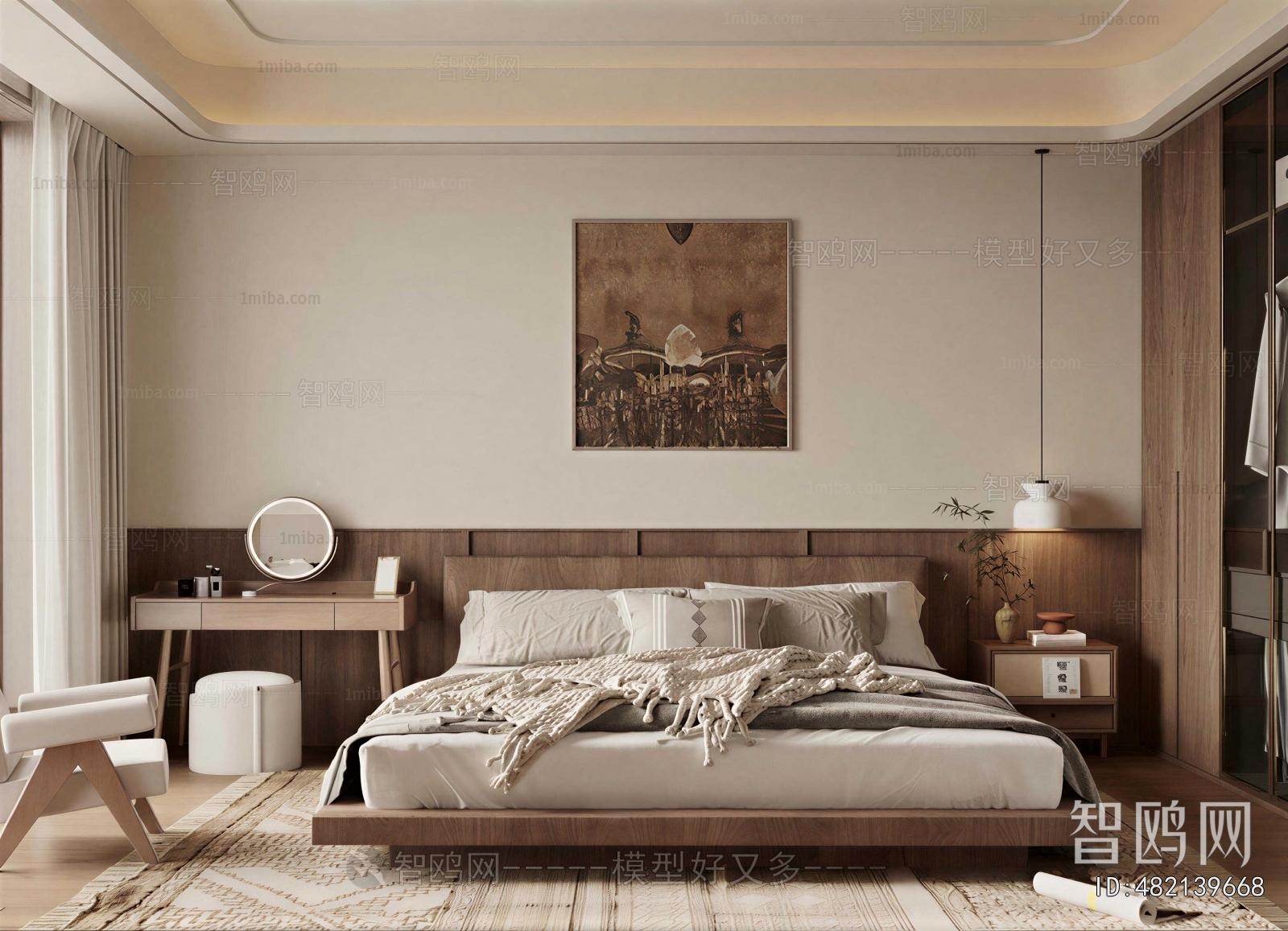Wabi-sabi Style Bedroom
