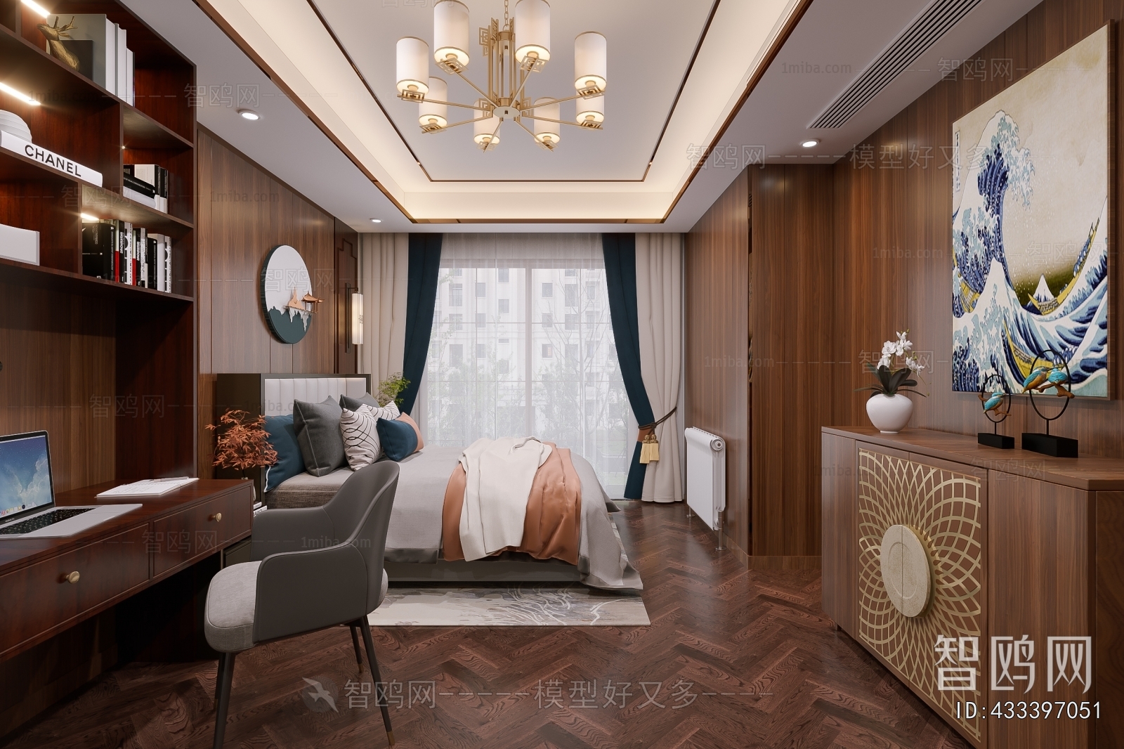 New Chinese Style Audiovisual Room