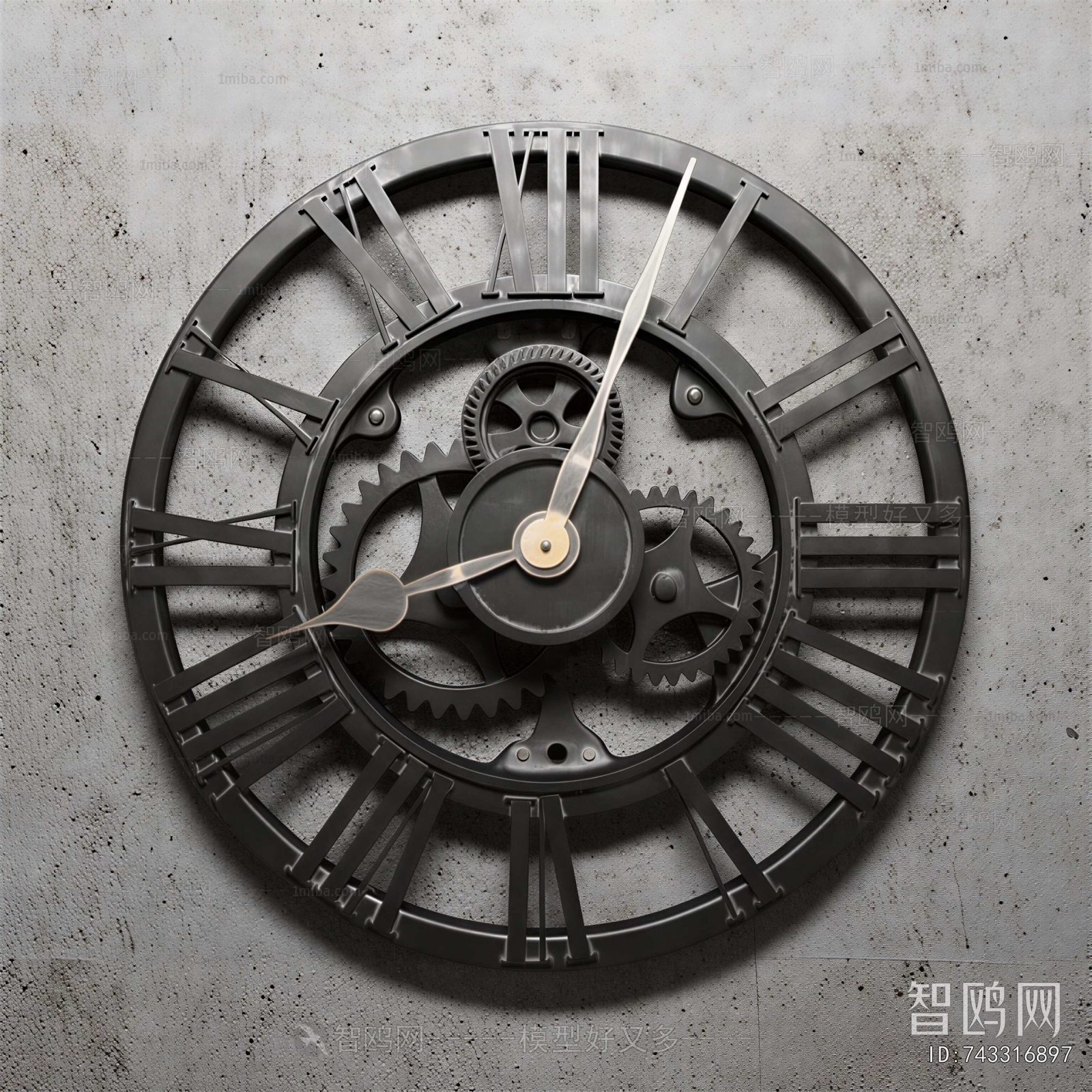 Industrial Style Wall Clock