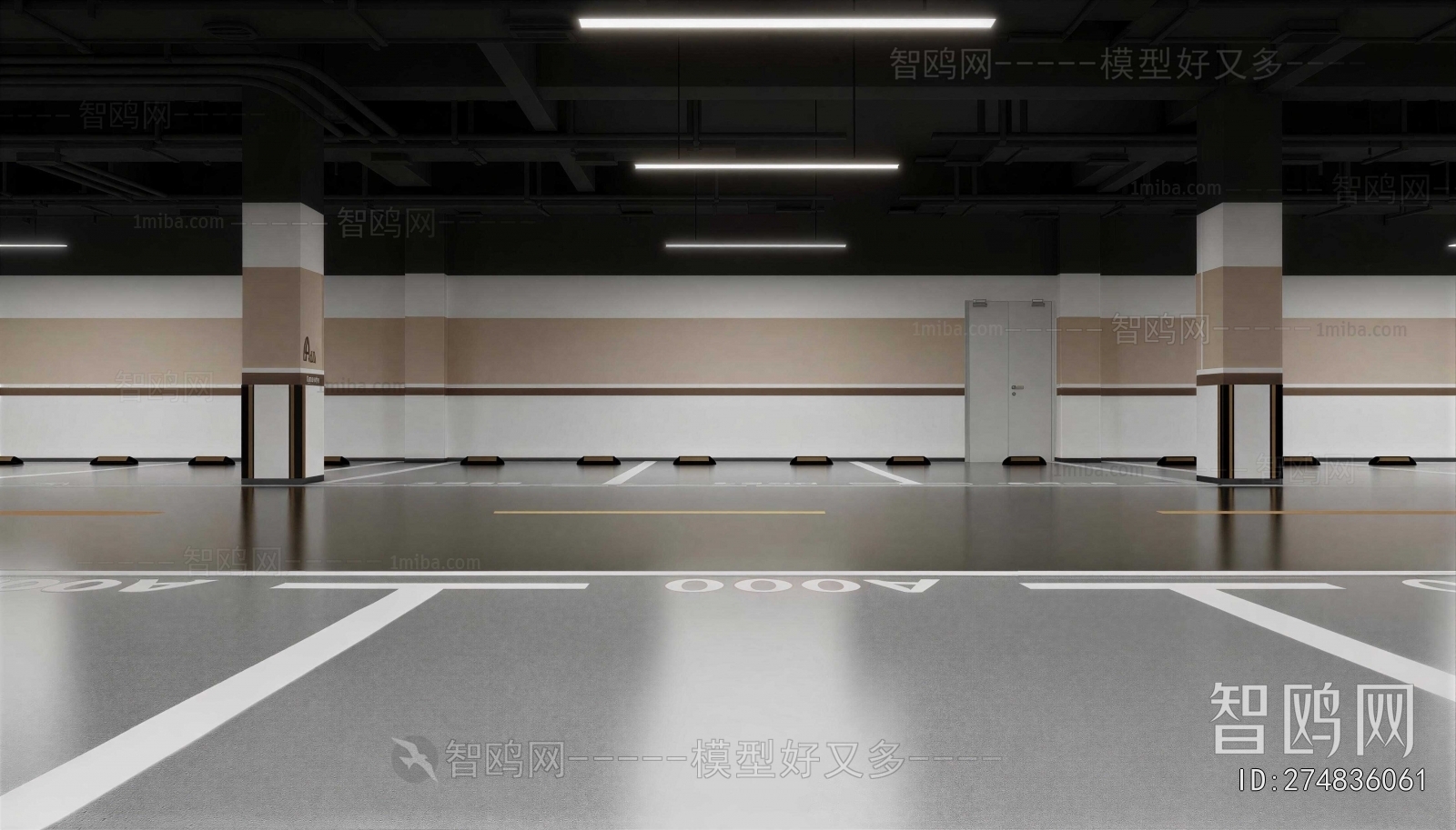 Modern Underground Parking Lot