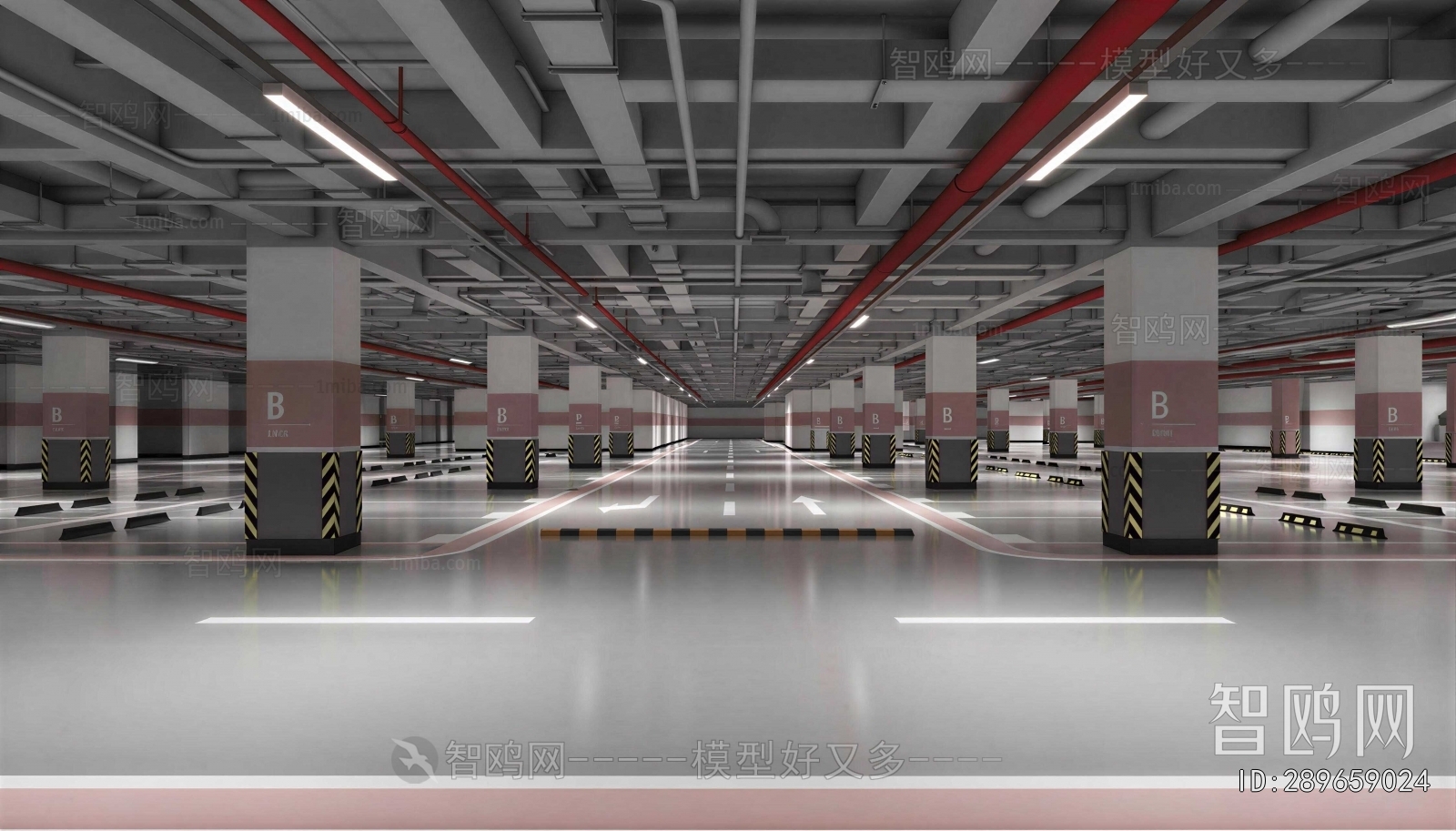 Modern Underground Parking Lot