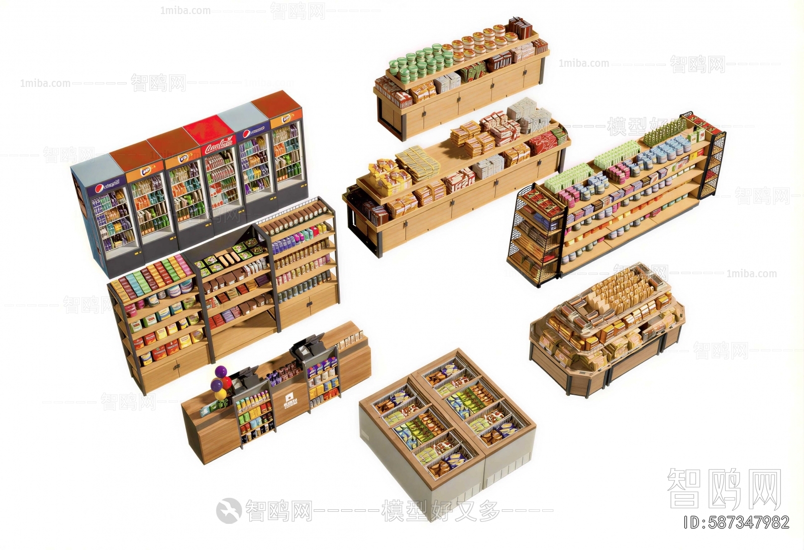 Modern Supermarket Shelf