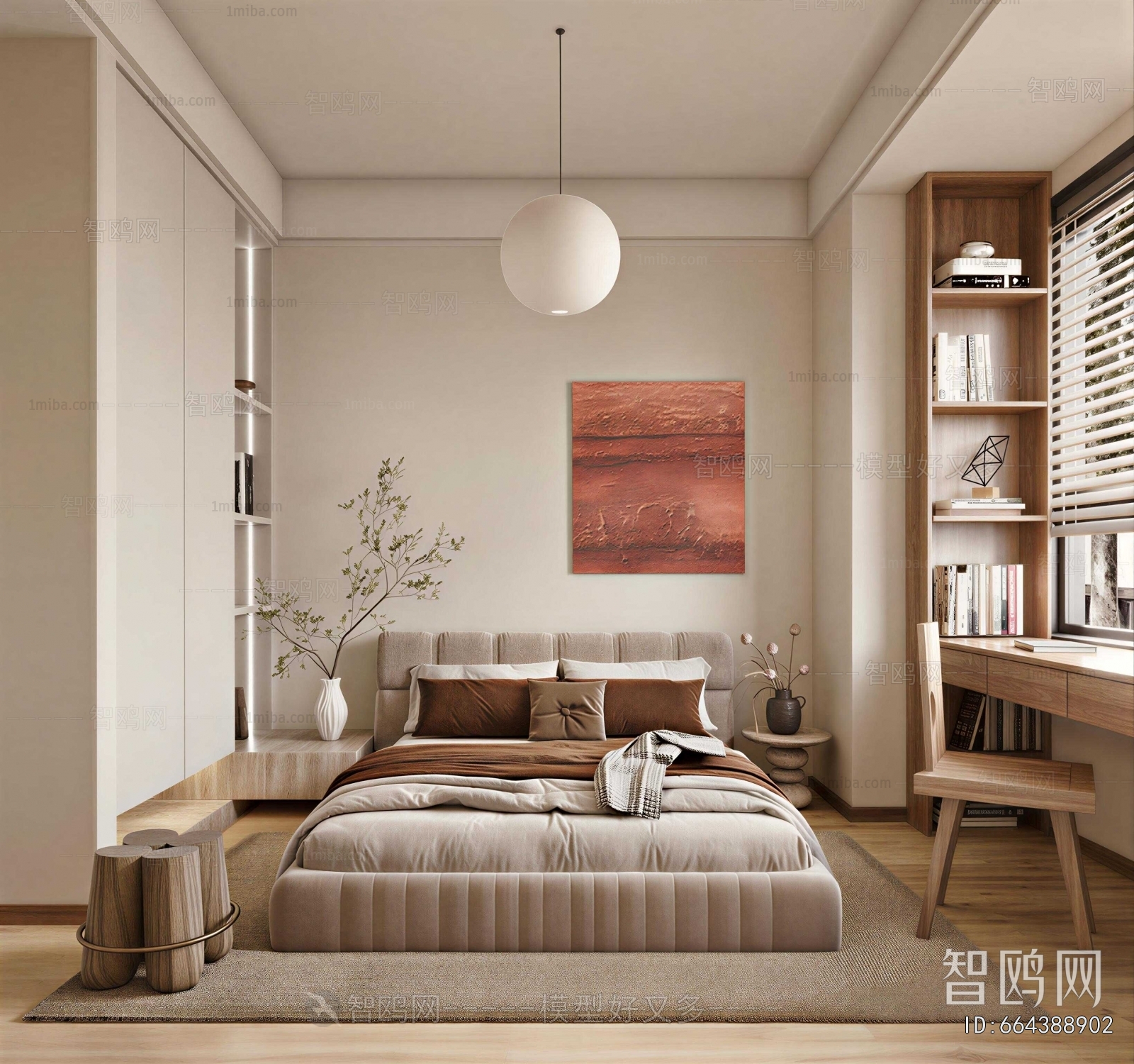 Wabi-sabi Style Bedroom