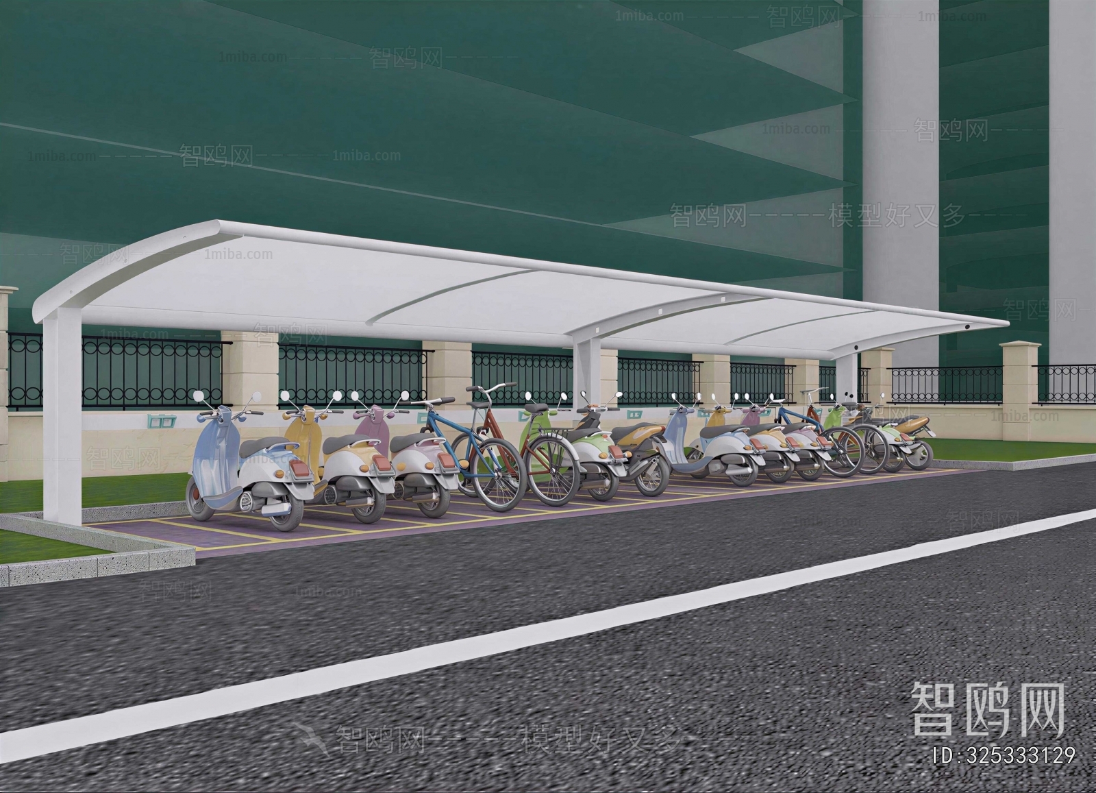 Modern Outdoor Parking Lot