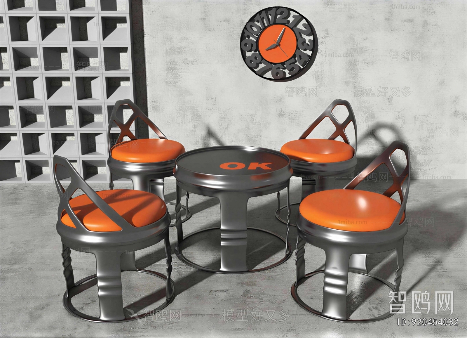 Industrial Style Leisure Table And Chair